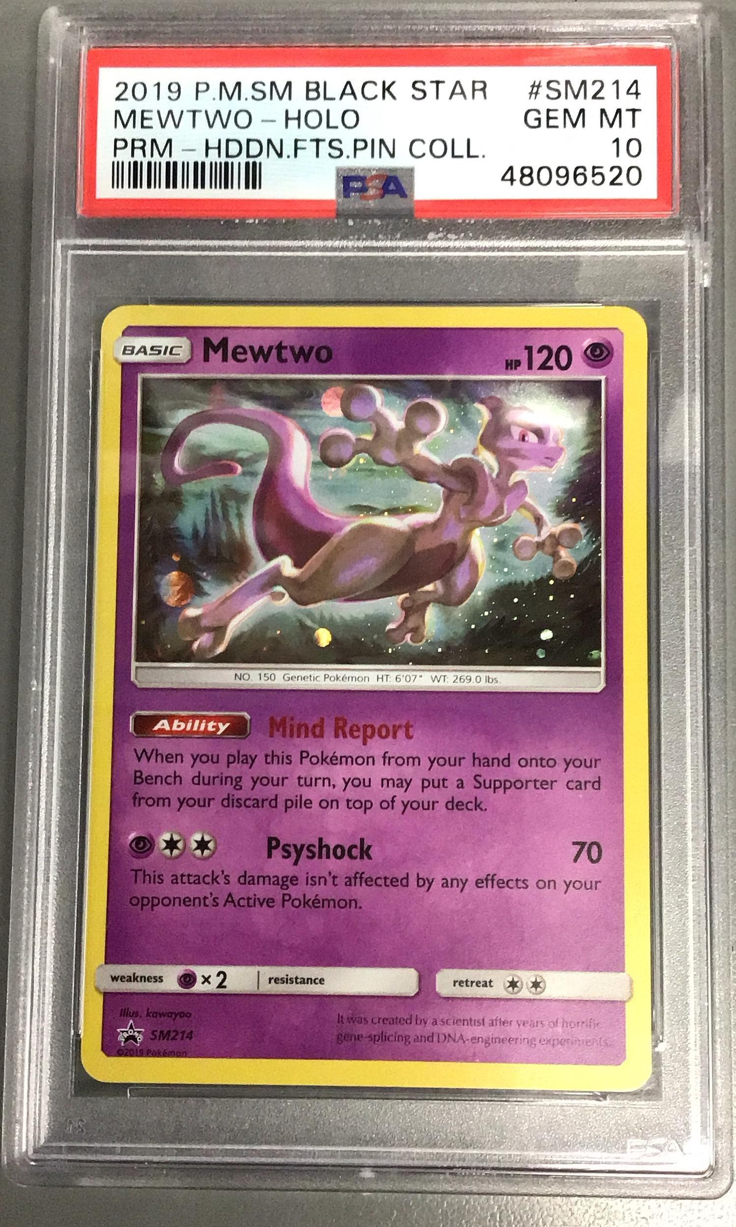 2019 Pokemon Sm Black Star Promo Sm214 Mewtwo-holo Hidden Fates