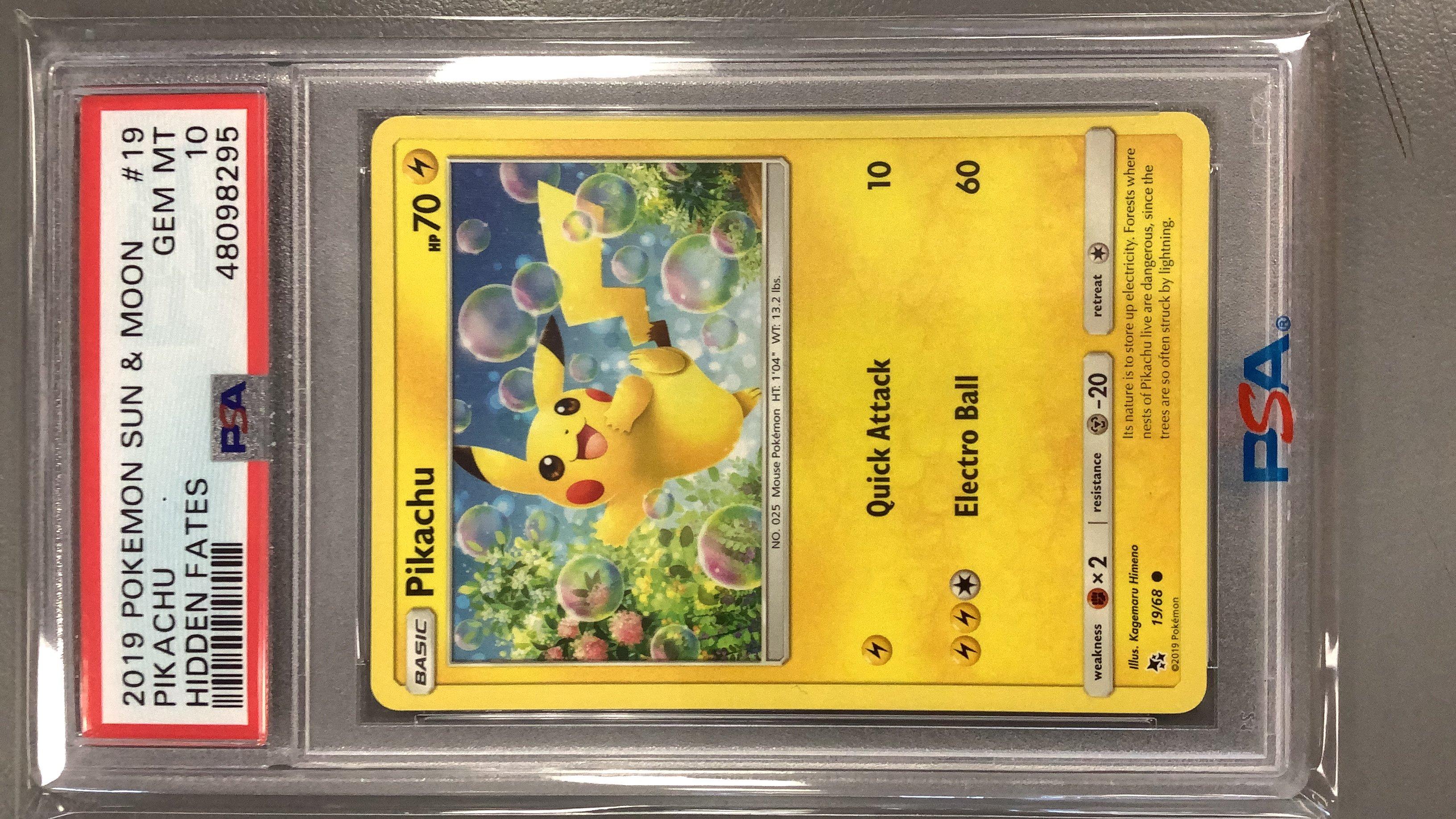 2019 Pokemon Sun & Moon Hidden Fates 19 Pikachu PSA 10 | GameStop