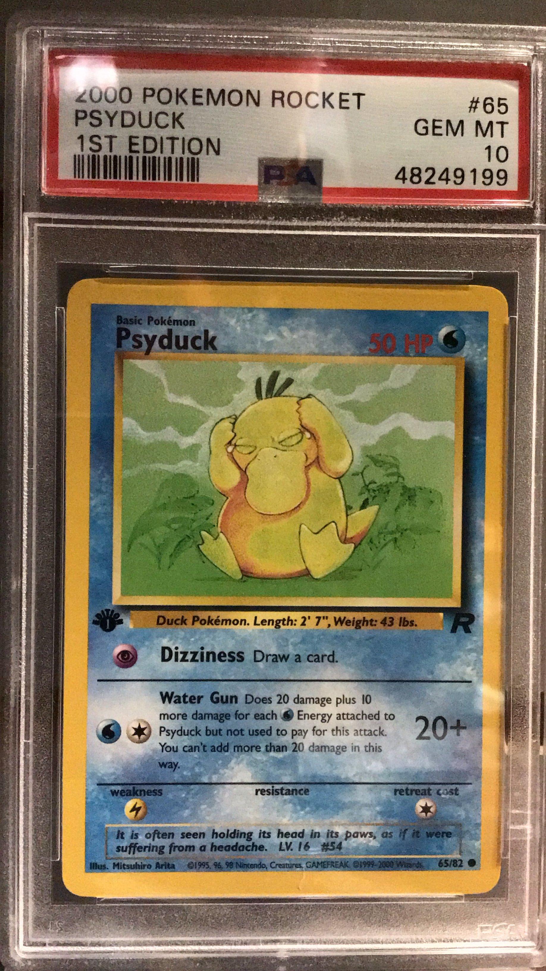 2000 Pokemon Rocket 65 Psyduck 1st Edition PSA 10 Graded Card | GameStop