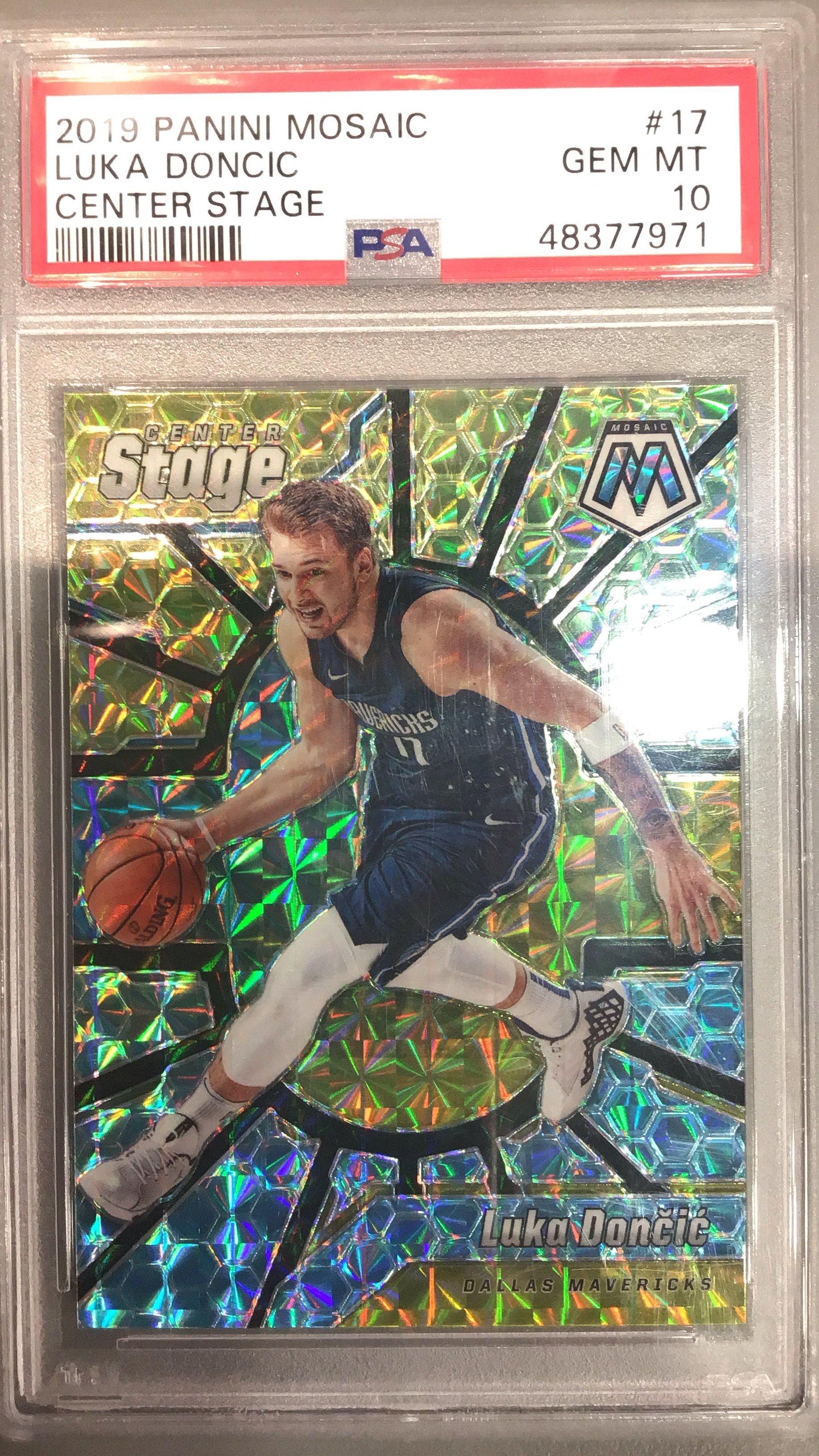 2019 Panini Mosaic Center Stage 17 Luka Doncic PSA 10