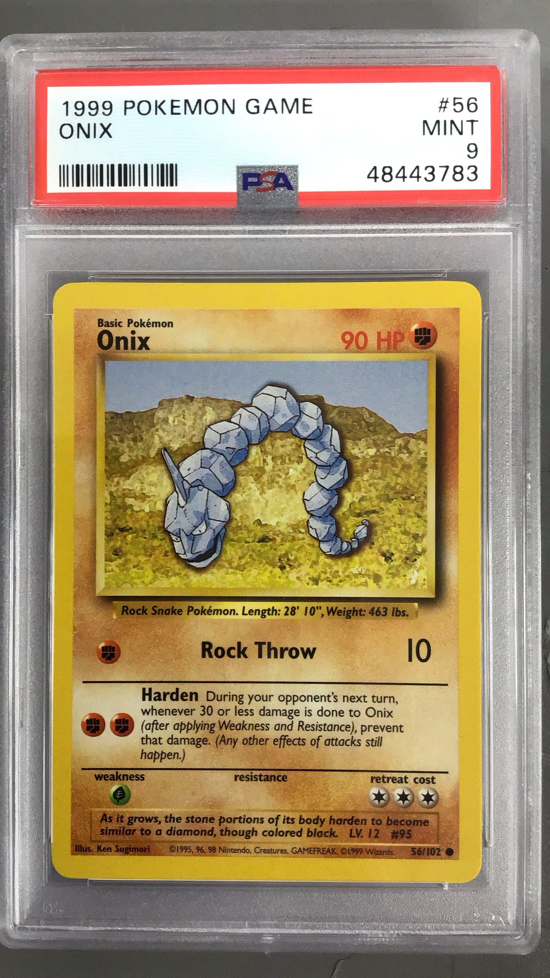 1999 Pokemon Game 56 Onix PSA