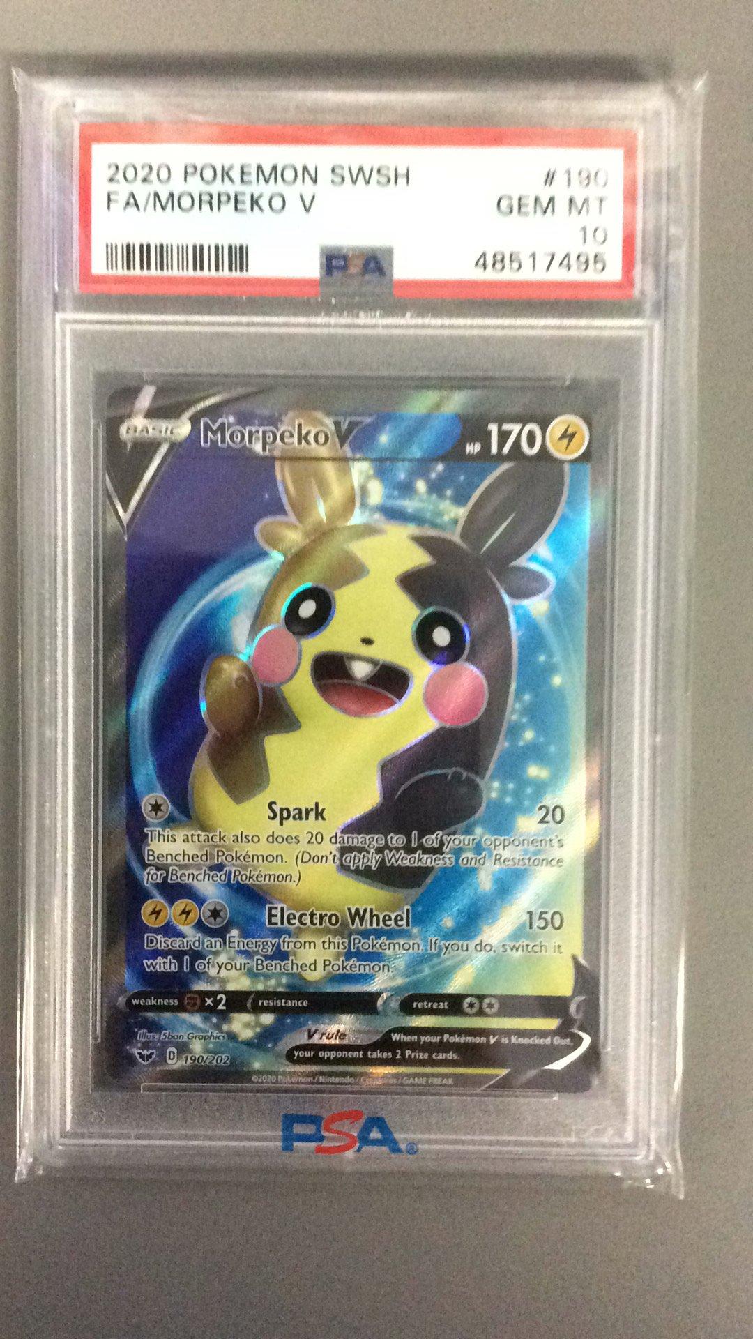2020 Pokemon Sword & Shield 190 Full Art/morpeko V PSA 10
