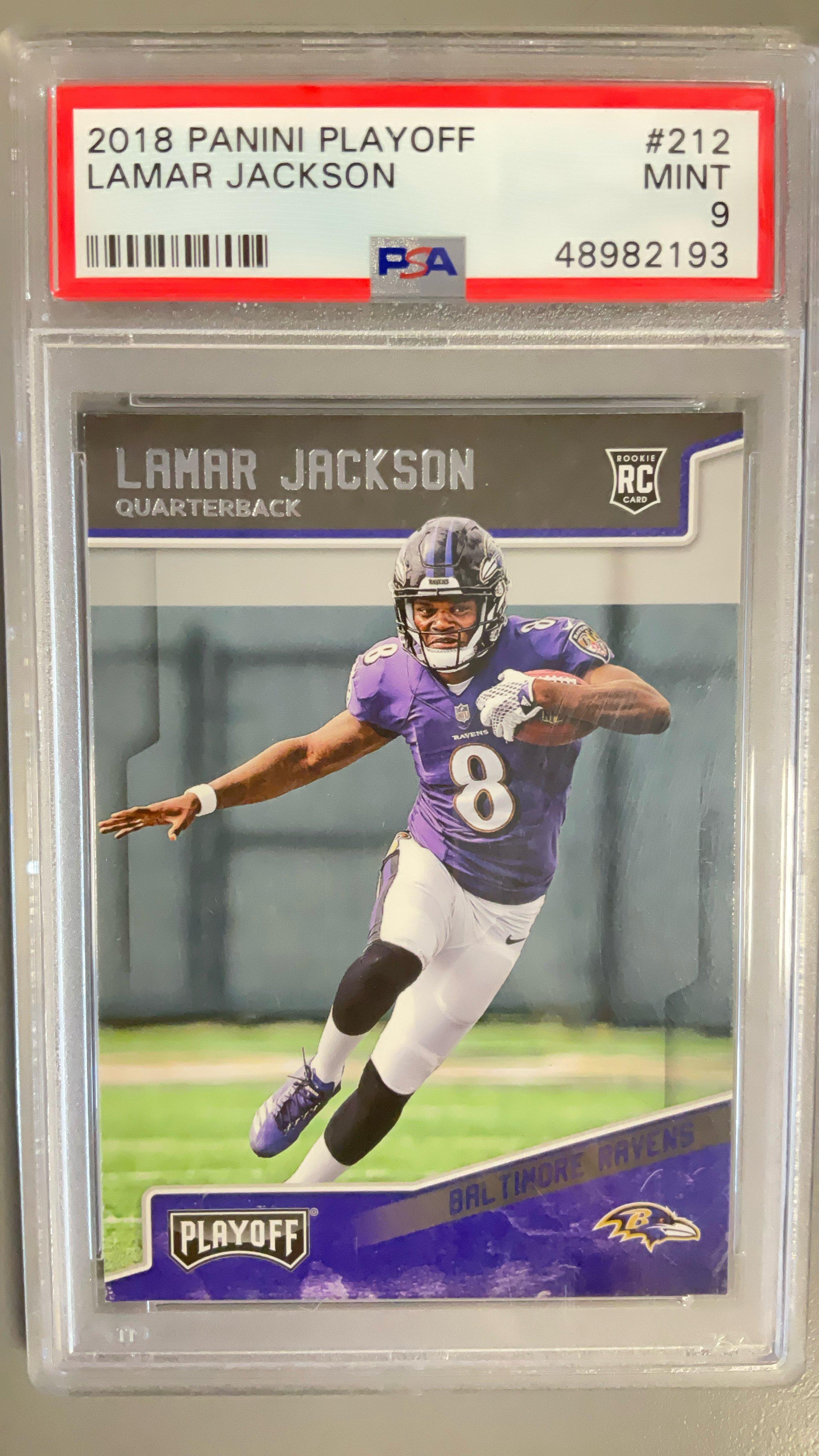 2018 Panini Playoff 212 Lamar Jackson PSA