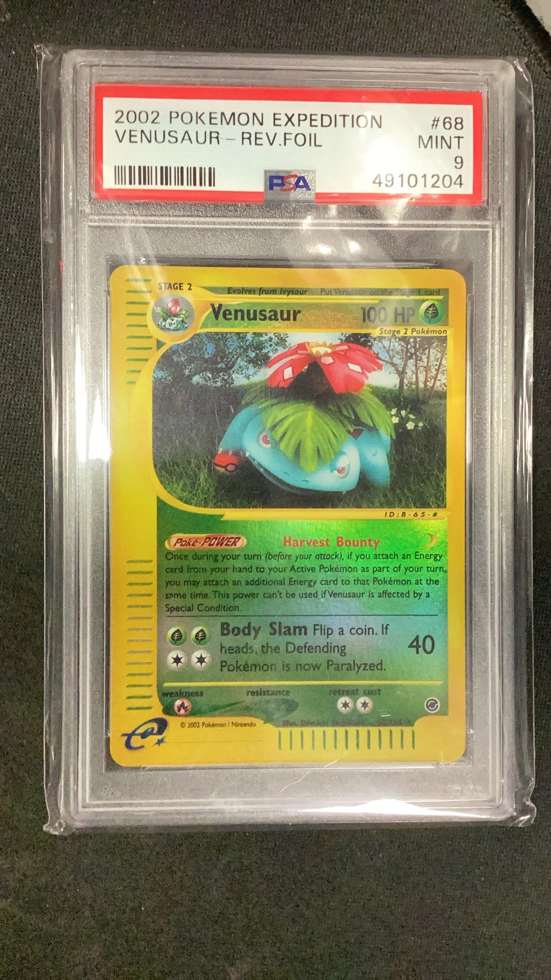 2002 Pokemon Expedition 68 Venusaur-reverse Foil PSA 9