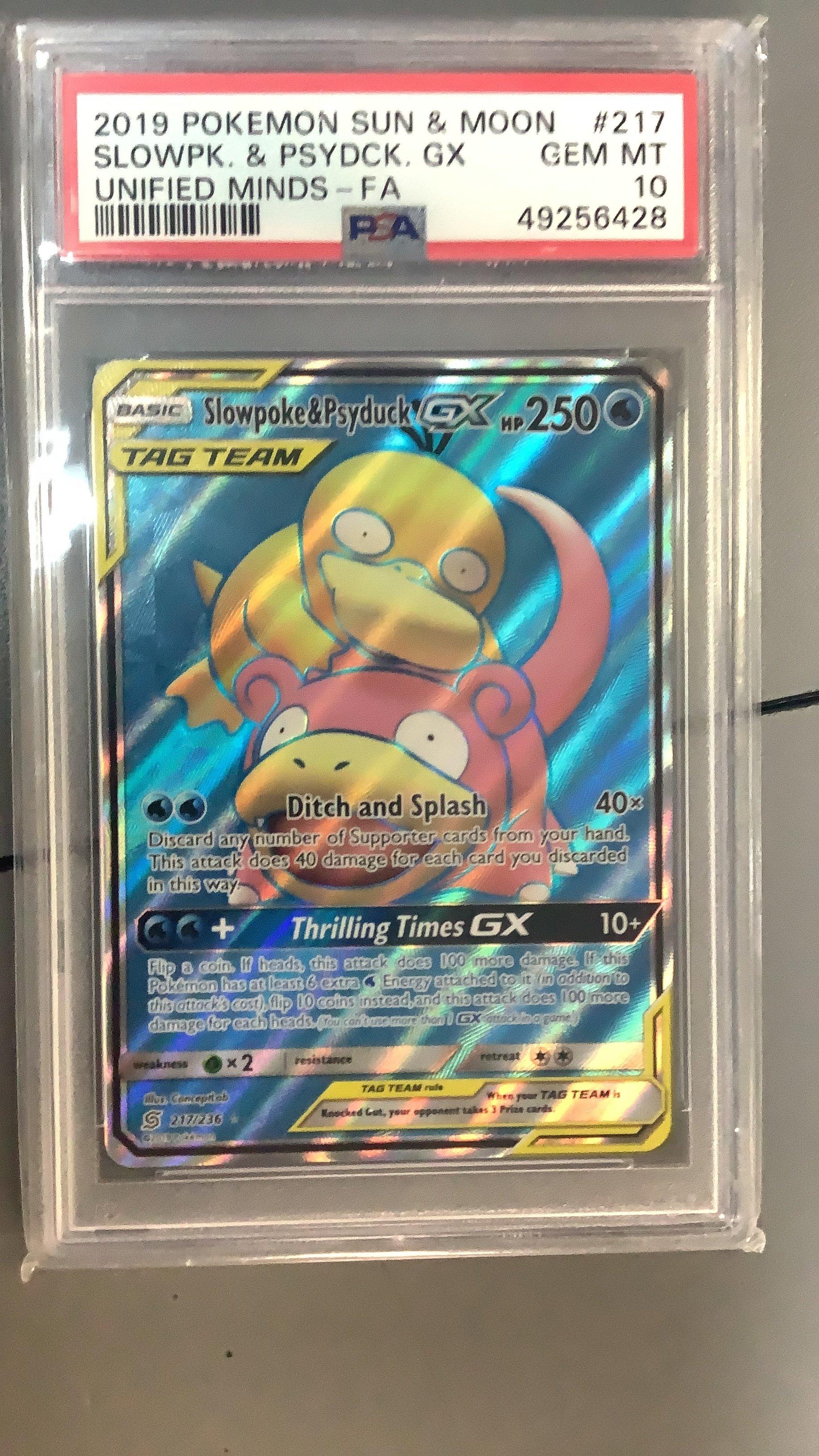 2019 Pokemon Sun & Moon Unified Minds 217 Full Art/slowpoke