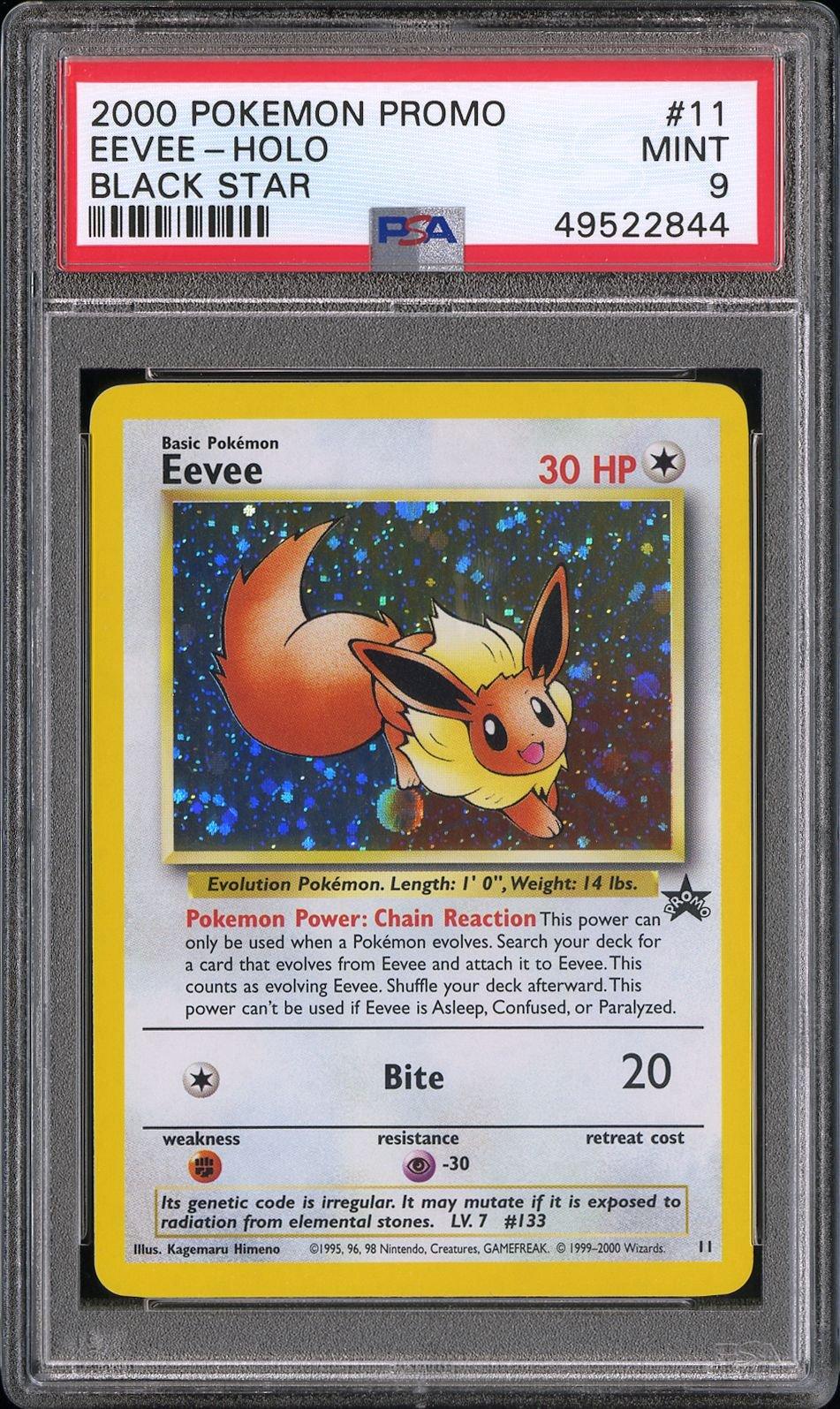 2000 Pokemon Promo Black Star 11 Eevee PSA