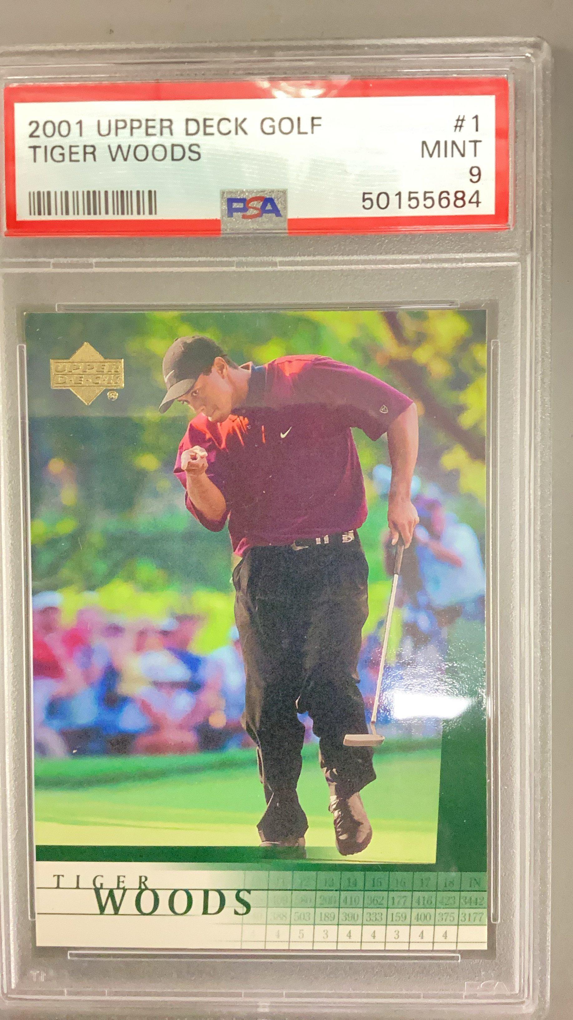 2001 Upper Deck Golf 1 Tiger Woods PSA 9 Graded Card | GameStop
