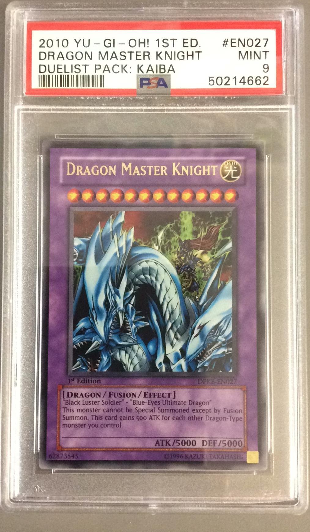 2010 Yu-gi-oh! Duelist Pack: Kaiba En027 Dragon Master Knight 1st Edition  PSA 9 Graded Card | GameStop