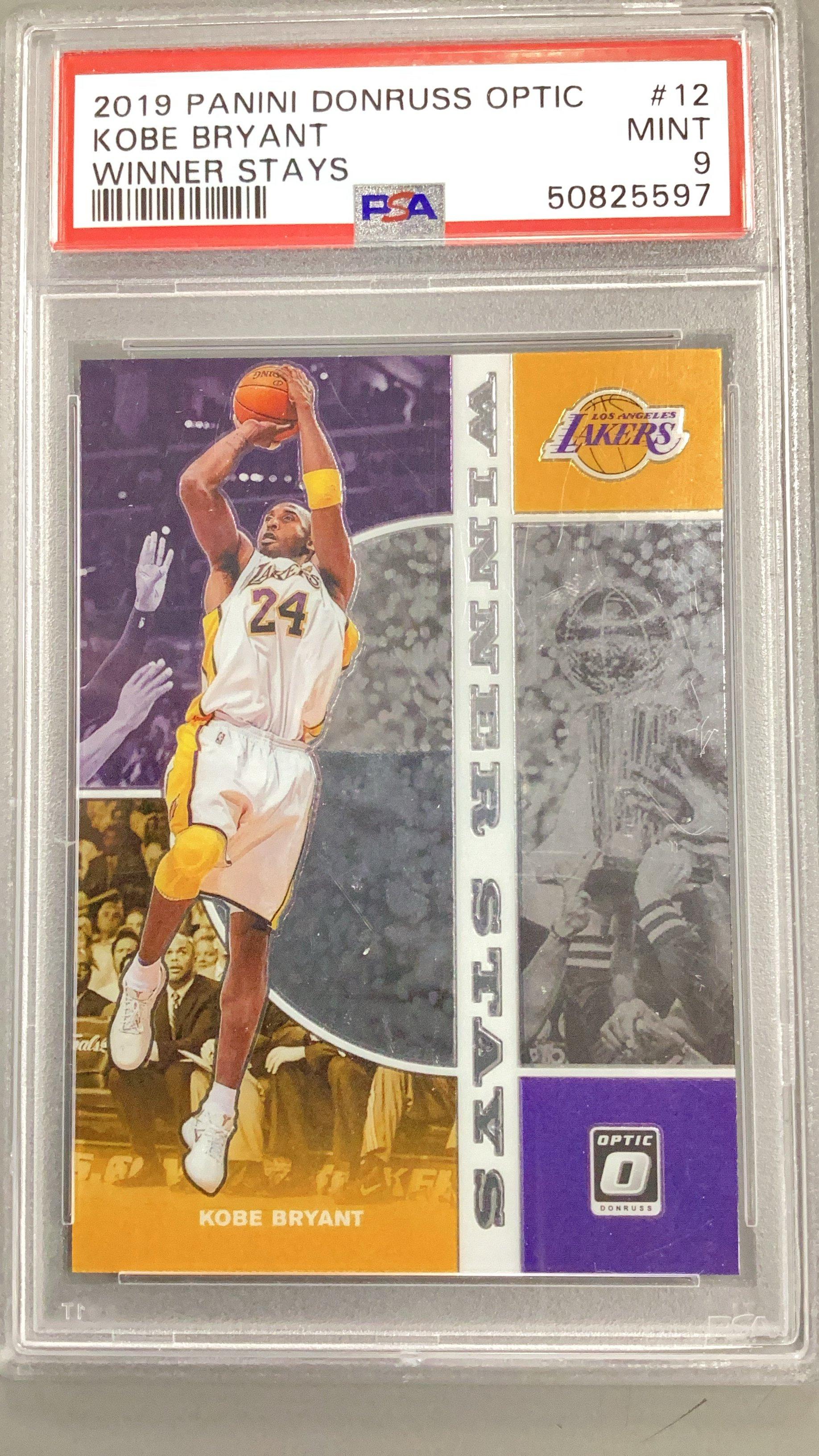 2019 Panini top Donruss Optic #12 Winner Stays - Kobe Bryant PSA 9 Mint