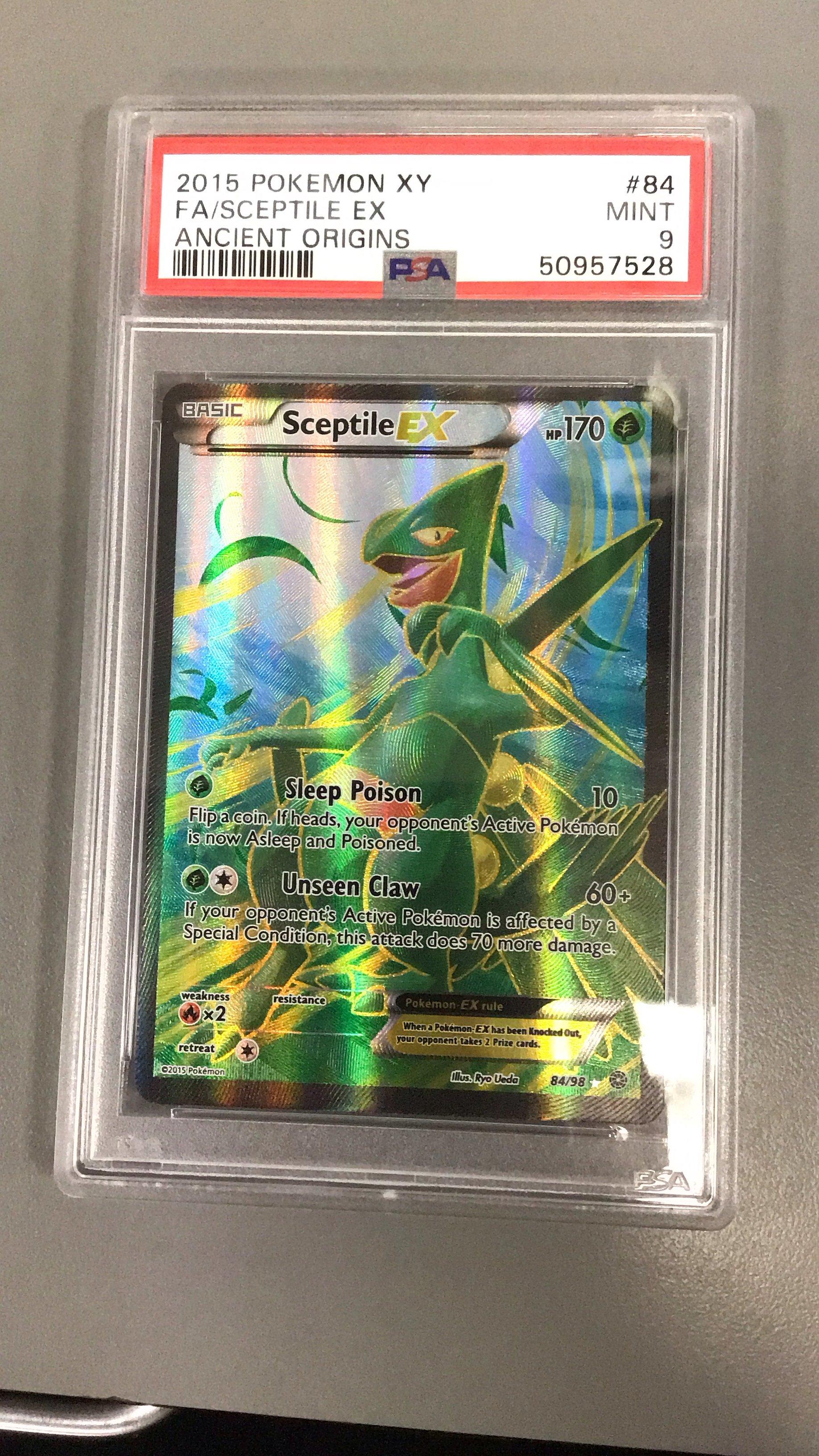 2015 Pokemon Xy Ancient Origins 84 Full Art/sceptile Ex PSA