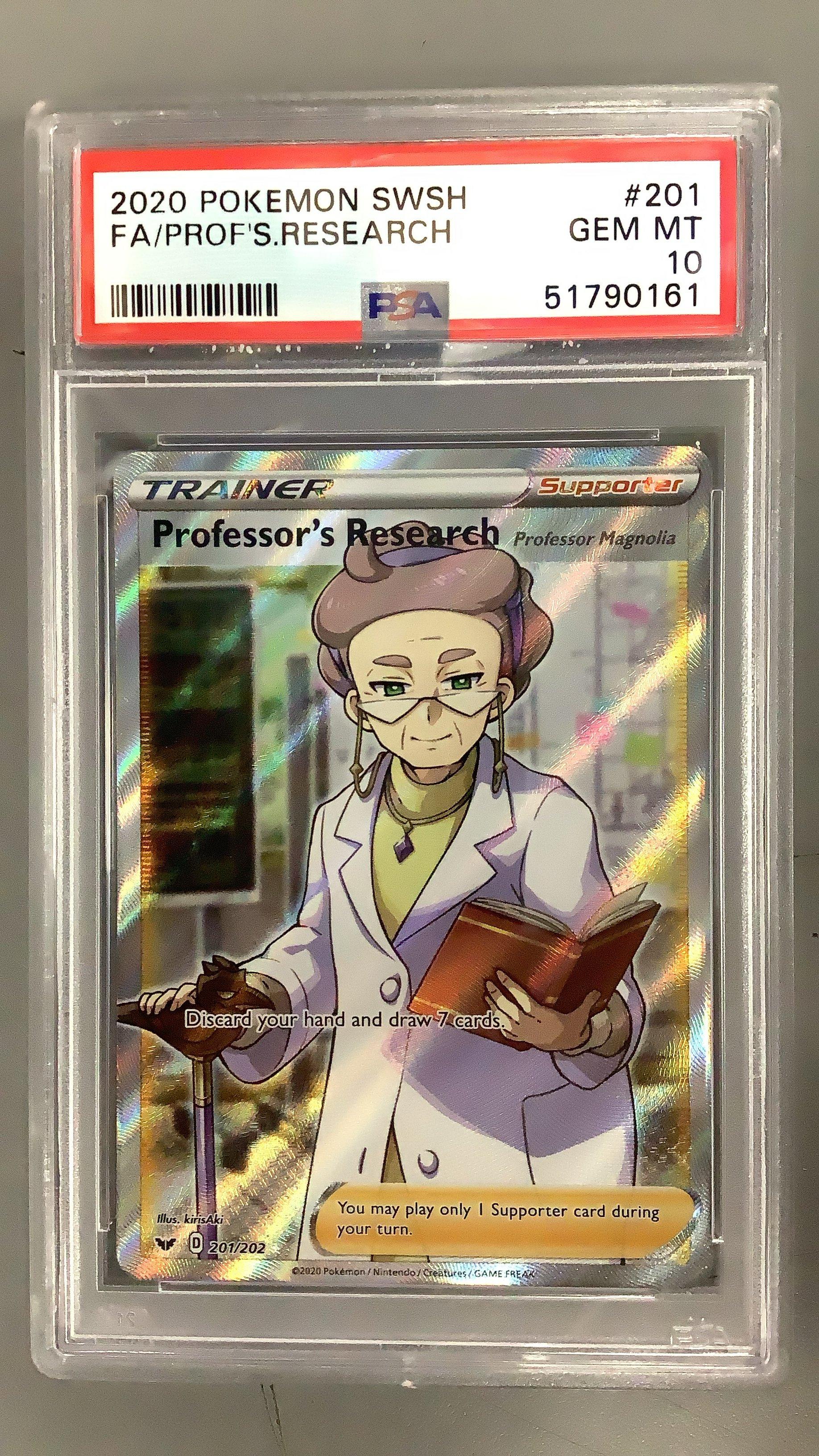 2020 Pokemon Sword & Shield 201 Full Art/professor's Research PSA 10