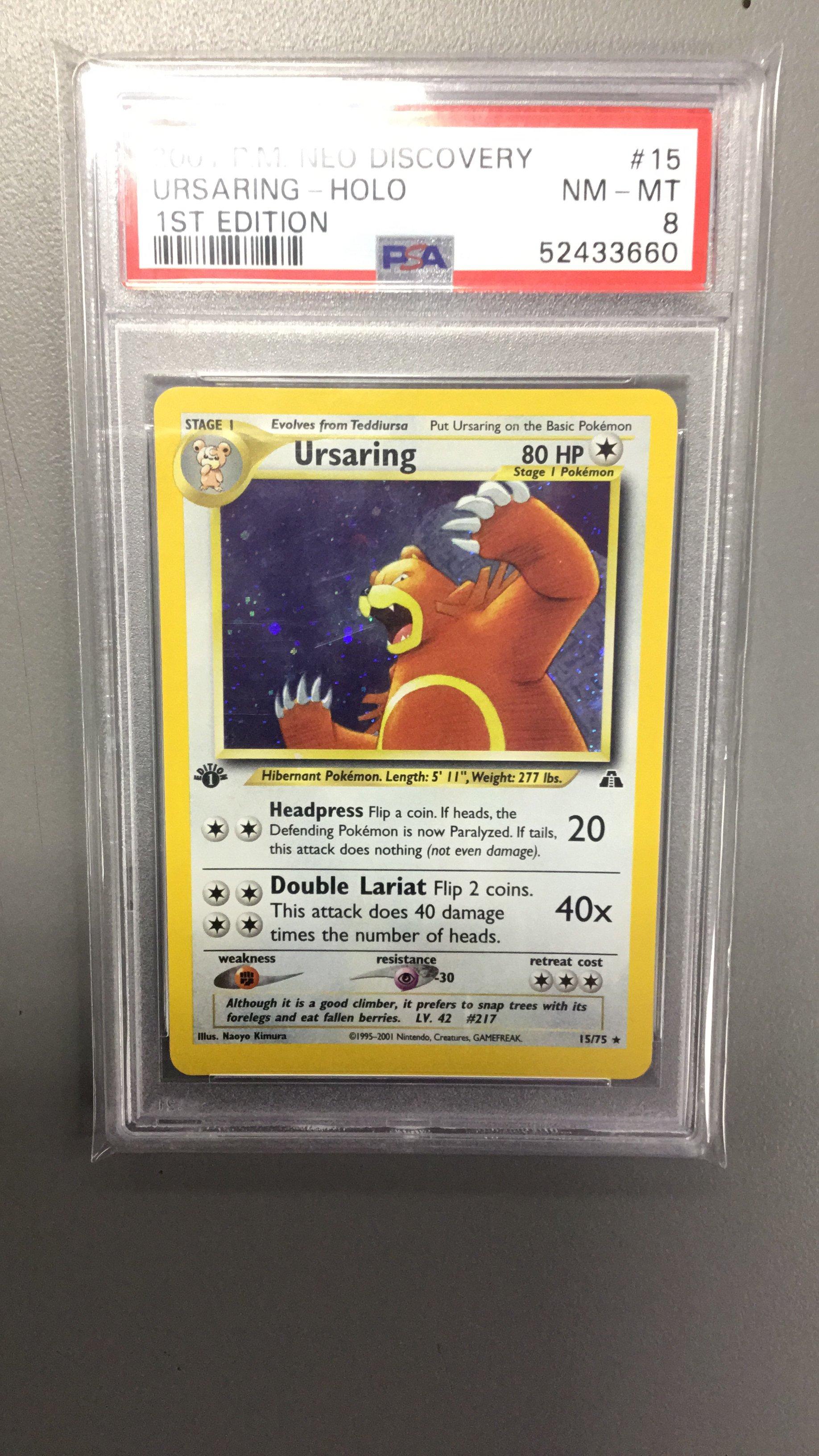 2001 Pokemon Neo Discovery 15 Ursaring-holo 1st Edition PSA 8 Graded Card |  GameStop