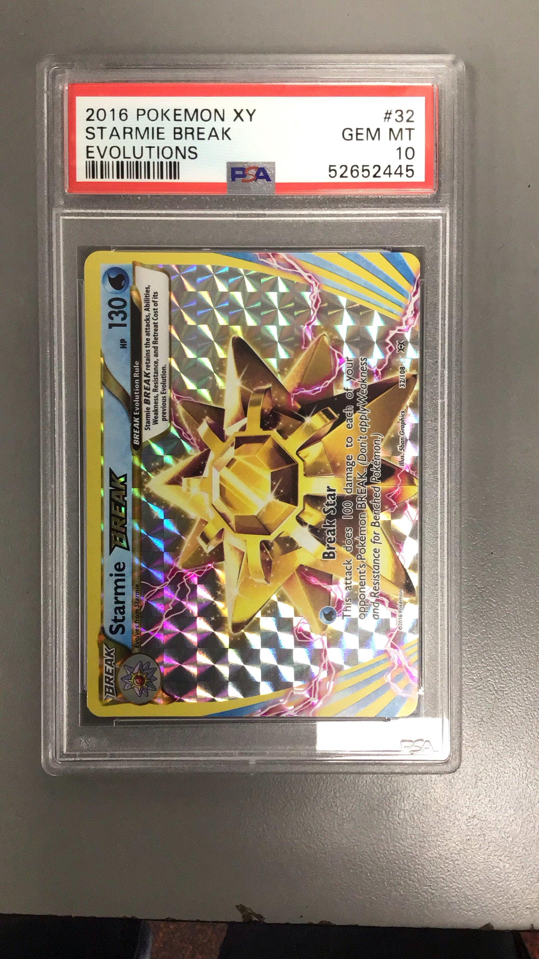 2016 Pokemon Xy Evolutions 32 Starmie Break PSA