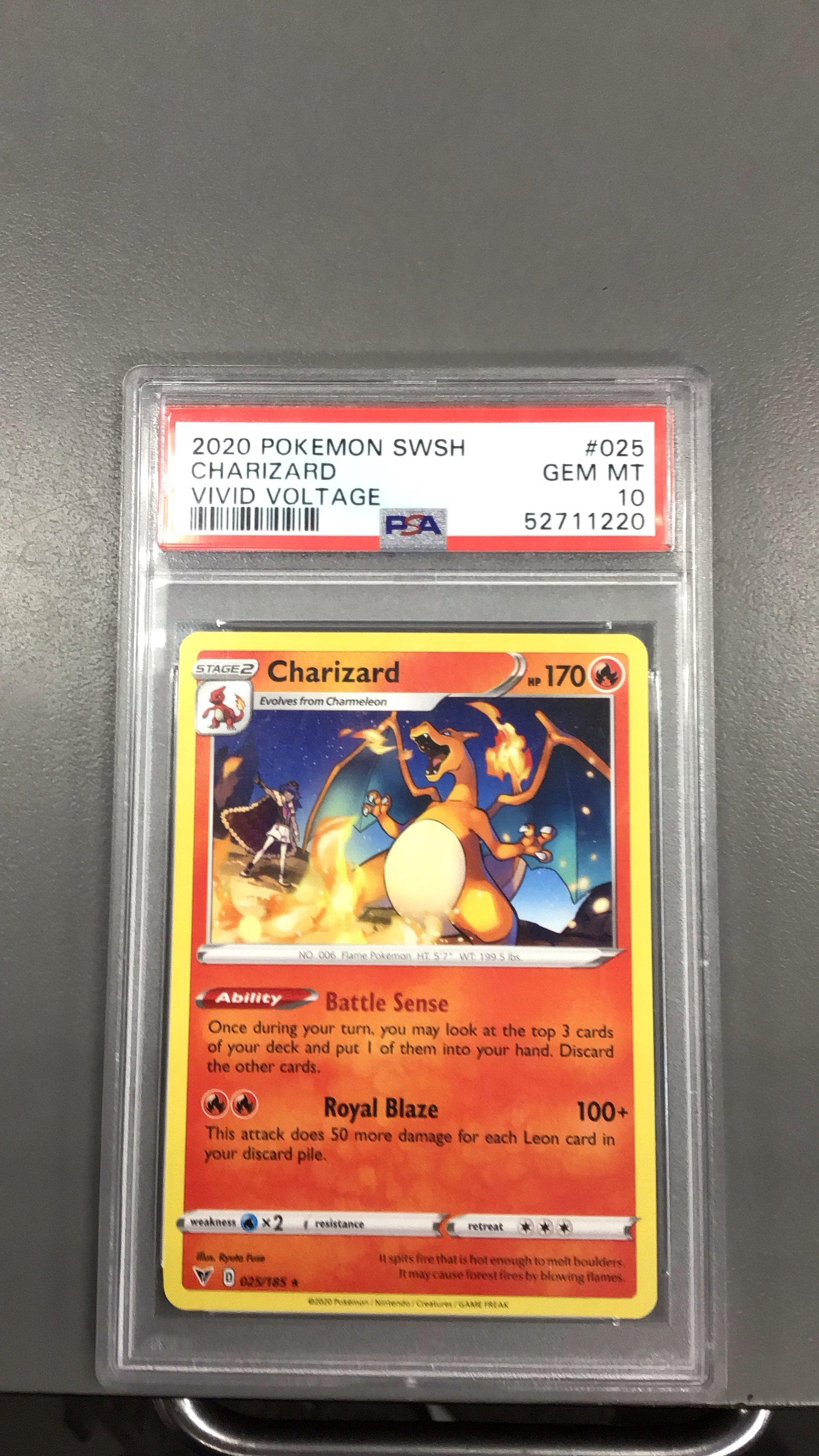 2020 Pokemon Sword & Shield Vivid Voltage 025 Charizard PSA