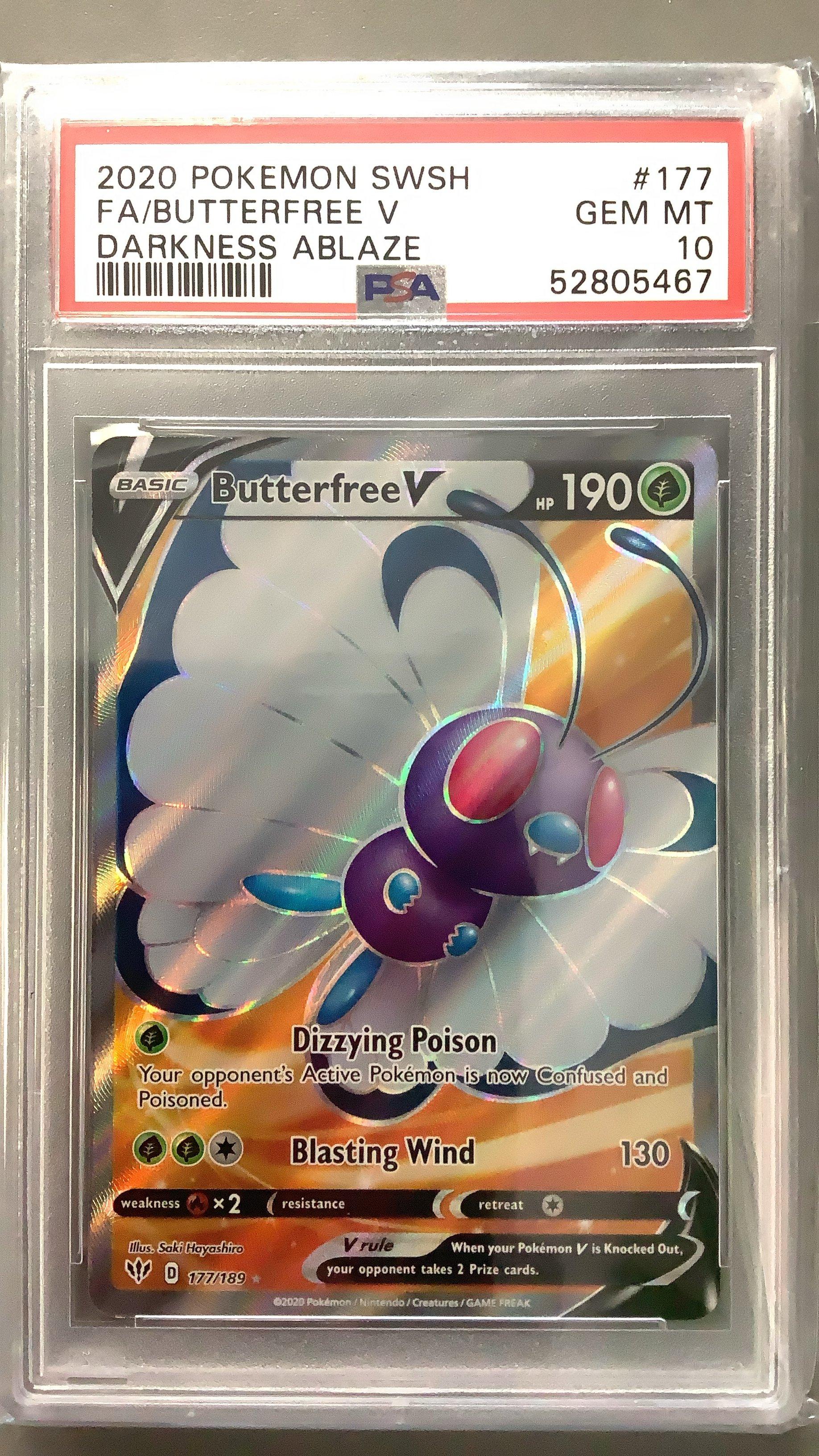 2020 Pokemon Sword & Shield Darkness Ablaze 177 Fa/butterfree V PSA