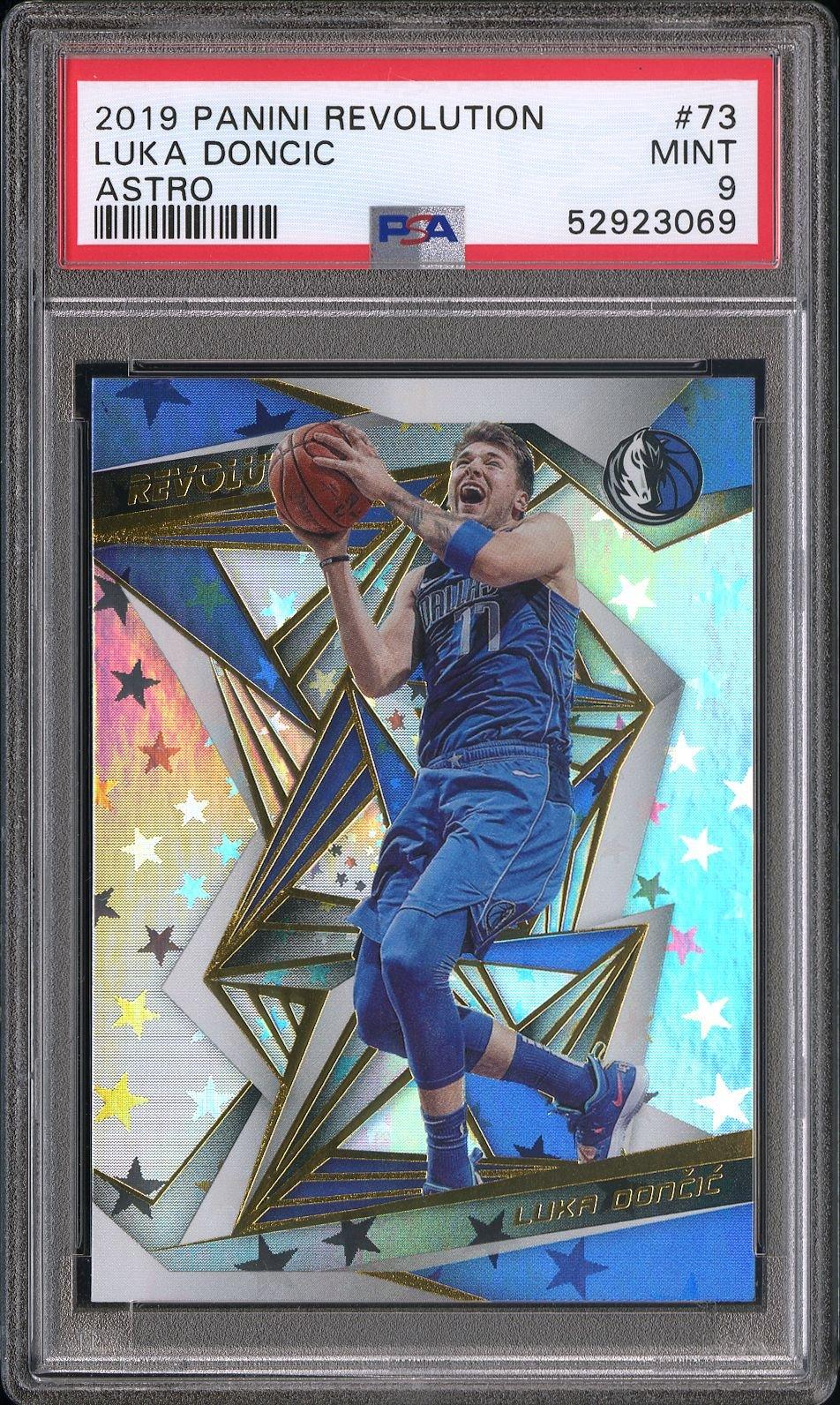 luka doncic graded card Promo 5x7 On-Card Auto Rookie PSA Auto Grade 10 Luka Doncic 2019 Donruss Optic