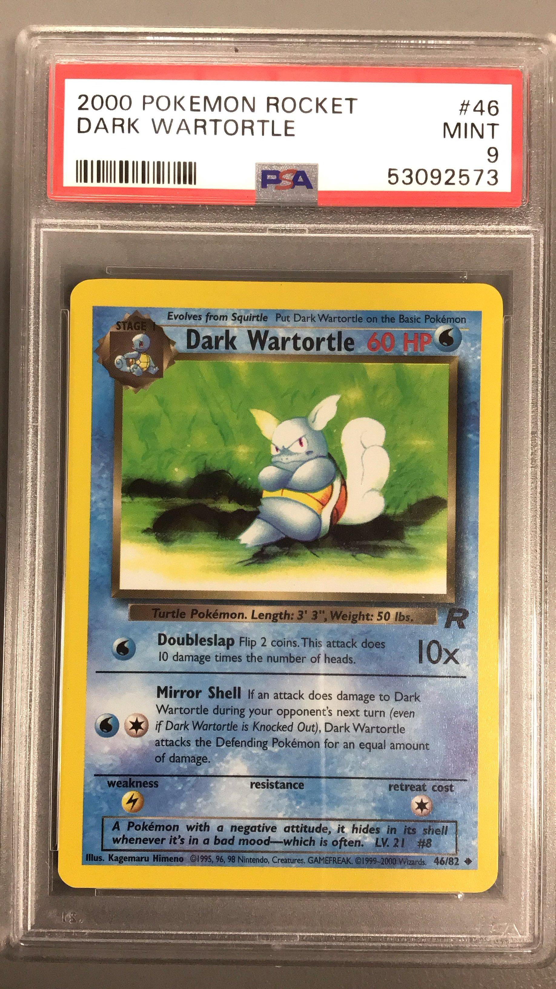 2000 Pokemon Rocket 46 Dark Wartortle PSA