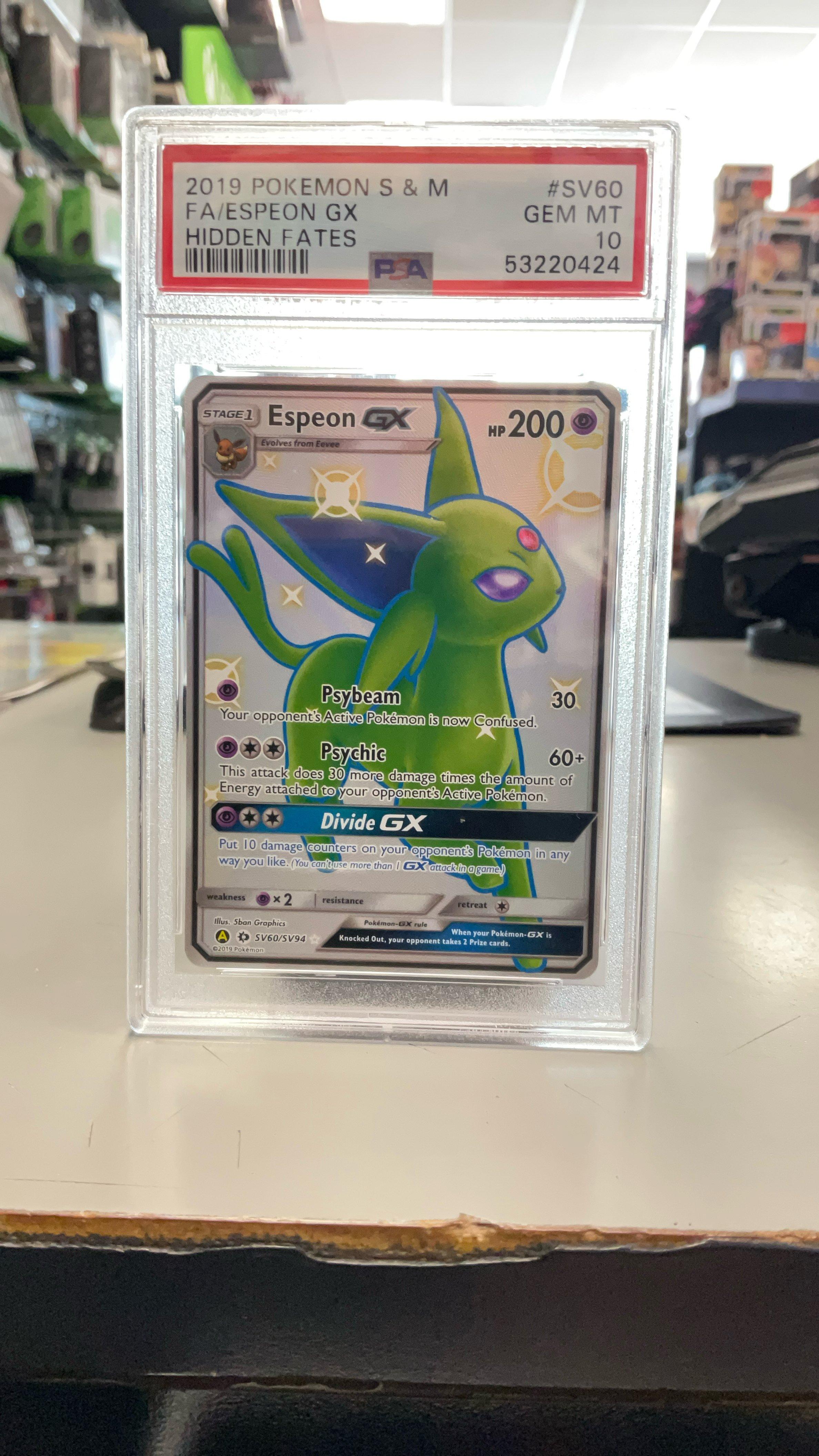 espeon gx pokemon card Sun & Moon Base Set Ultra Rare Card Preserved in a tamper Espeon GX 2017 Pokemon Sun