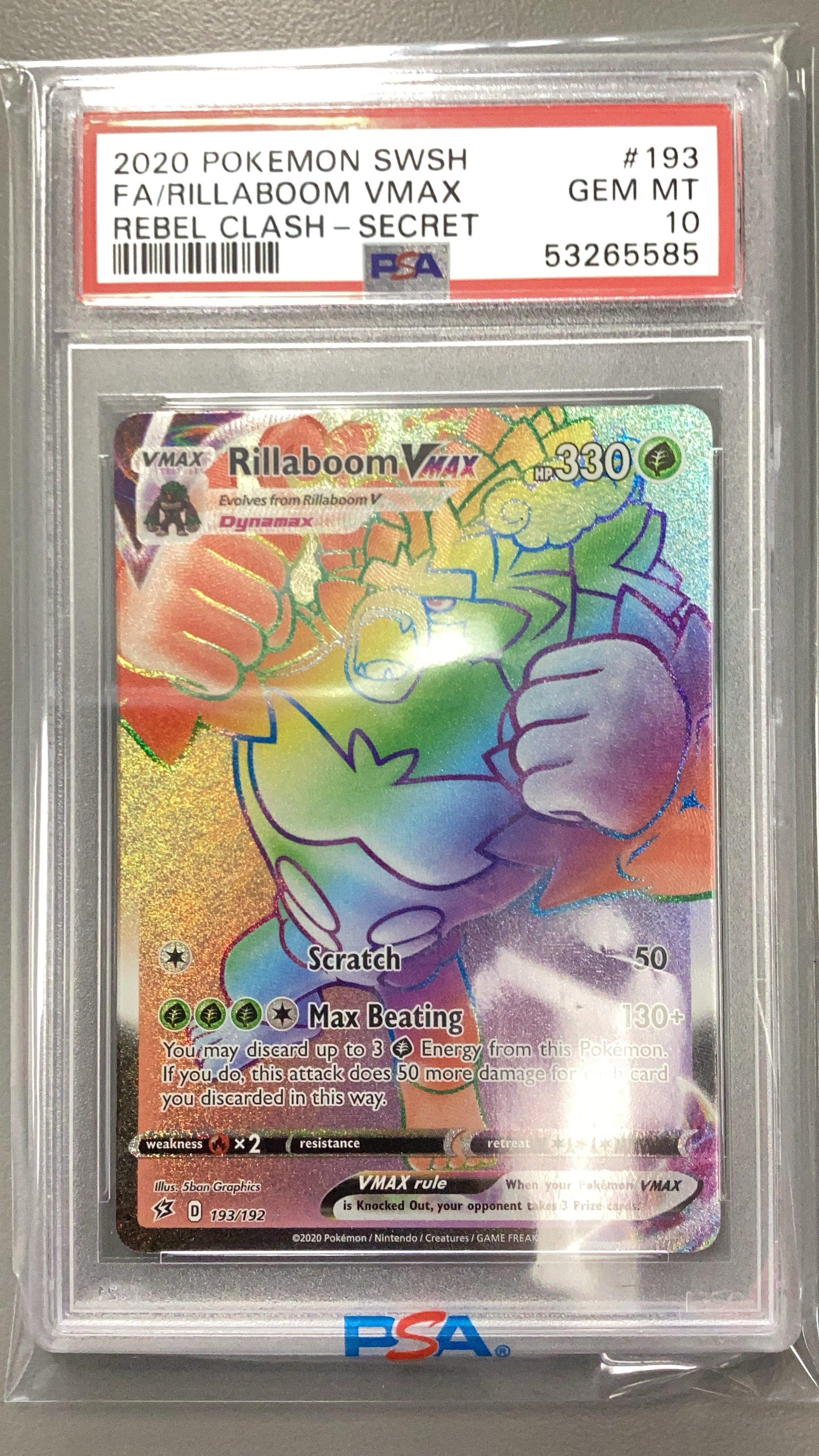2020 Pokemon Sword & Shield Rebel Clash 193 Full Art/rillaboom
