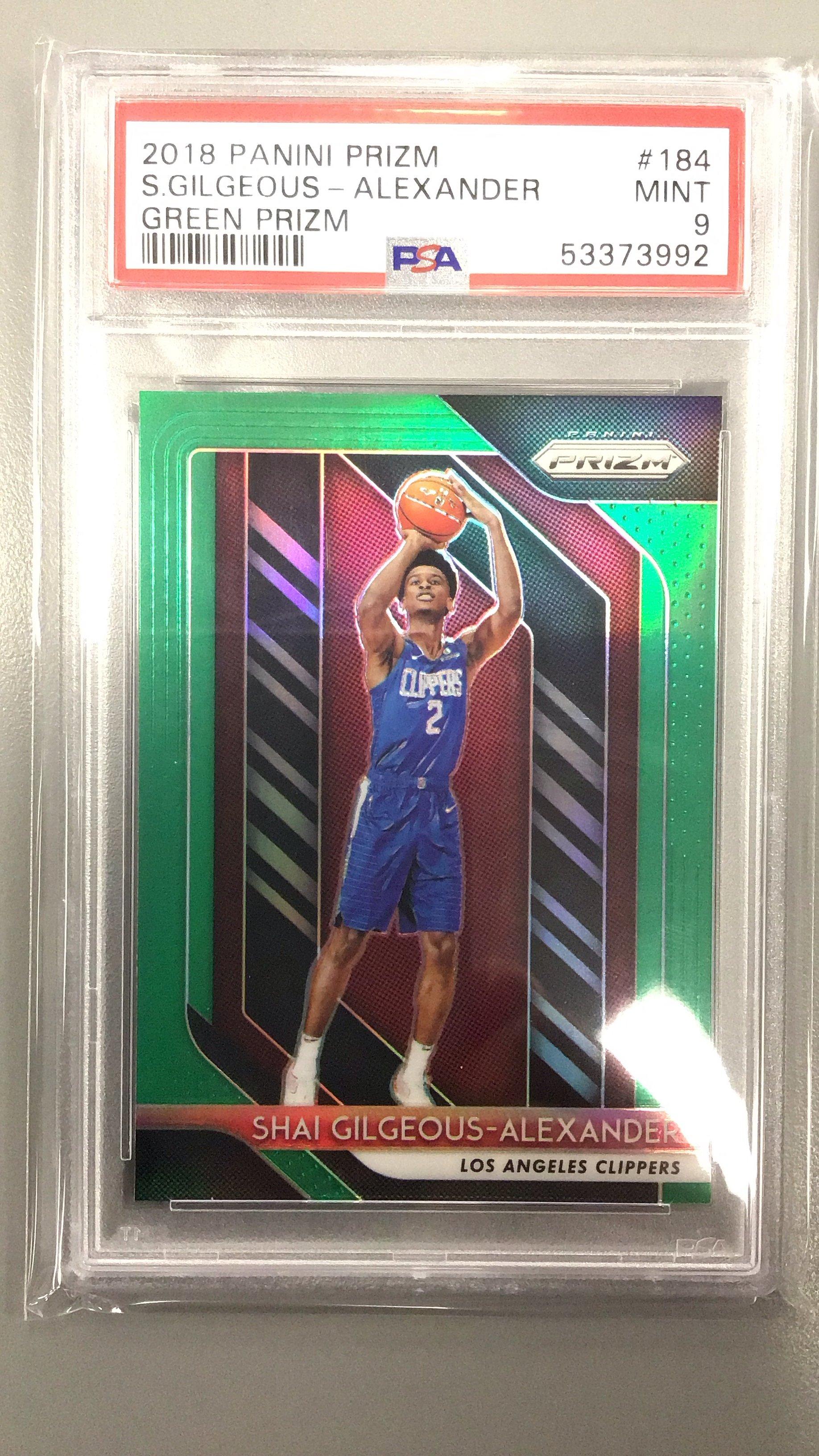 2018 Panini Prizm 184 Shai Gilgeous-alexander Green Prizm PSA 9 