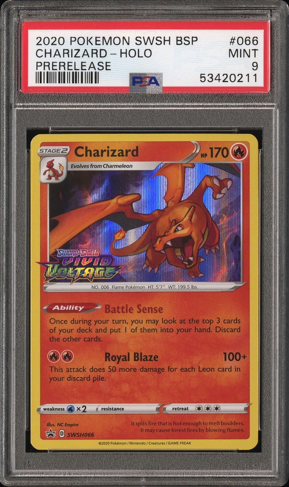 2020 Pokemon Swsh Black Star Promo 066 Charizard PSA 9