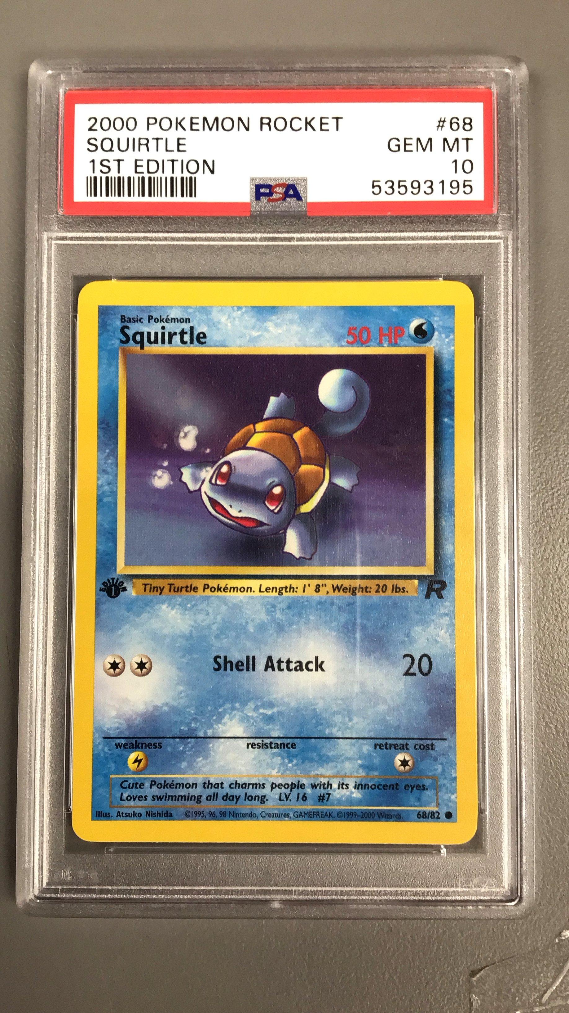 2000 Pokemon Rocket 68 Squirtle 1st Edition PSA