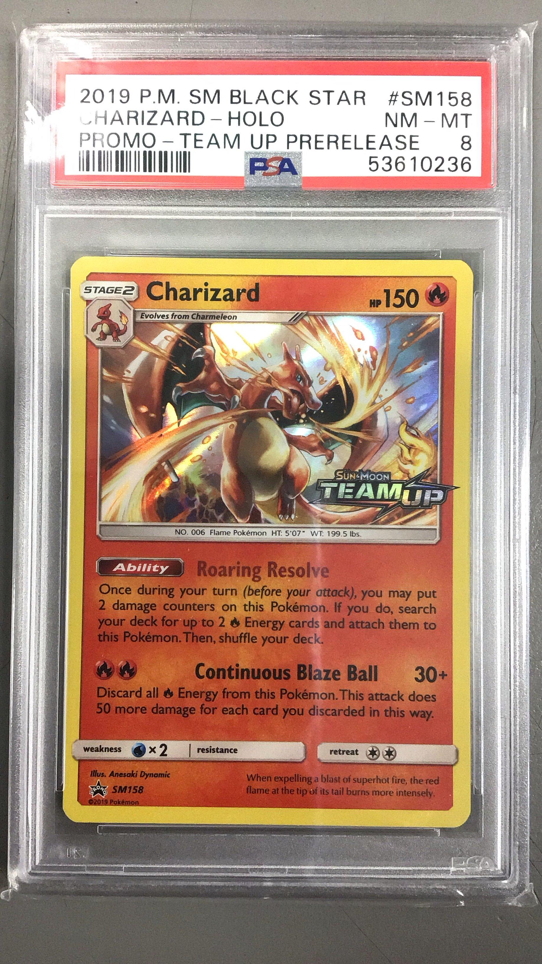 2019 Pokemon Sm Black Star Promo Sm158 Charizard-holo Team Up