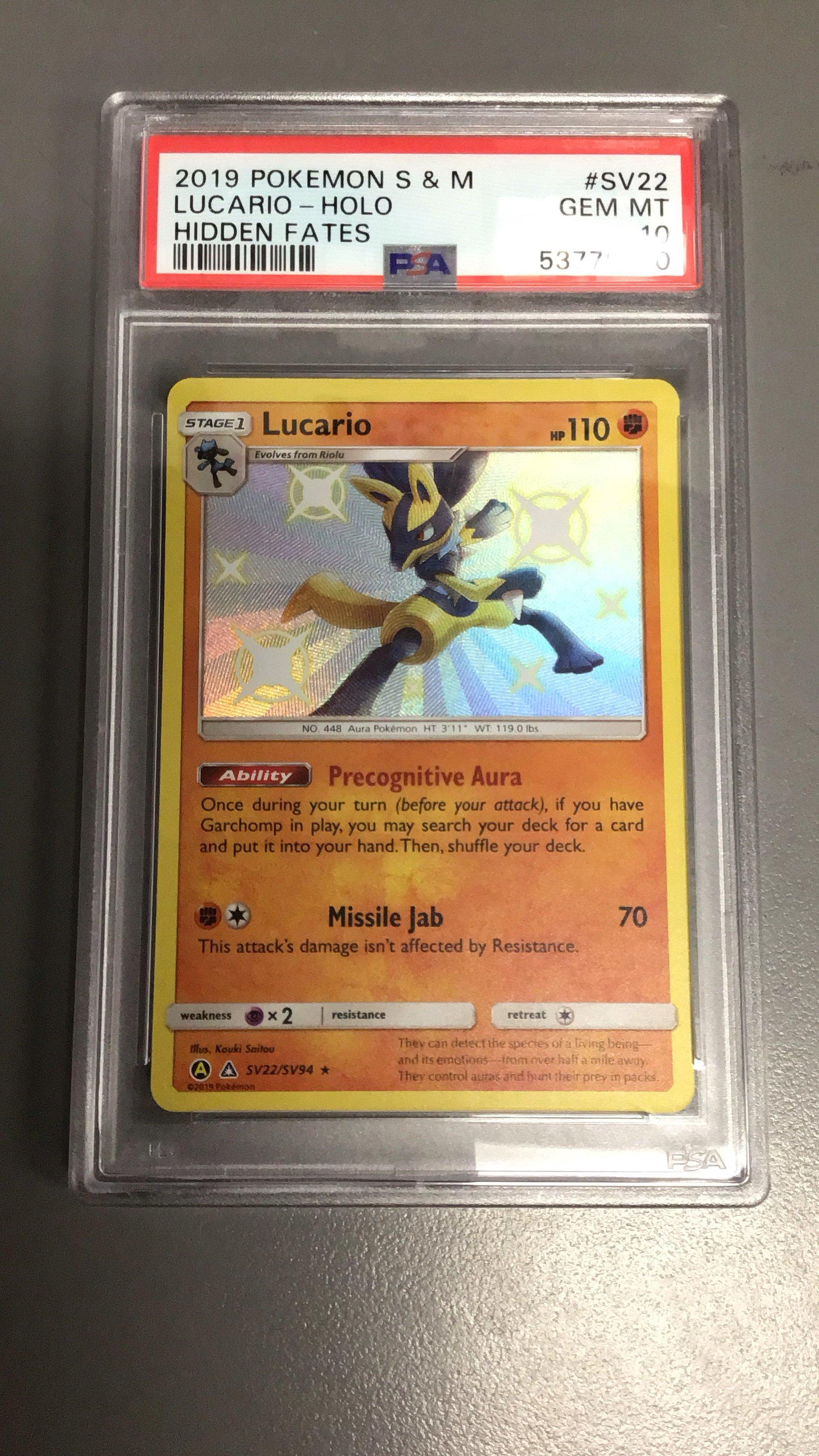 shiny lucario pokemon card - V - 027/073 - Ultra Rare scuffs or scratches Card Lucario GX SSR Pokmon