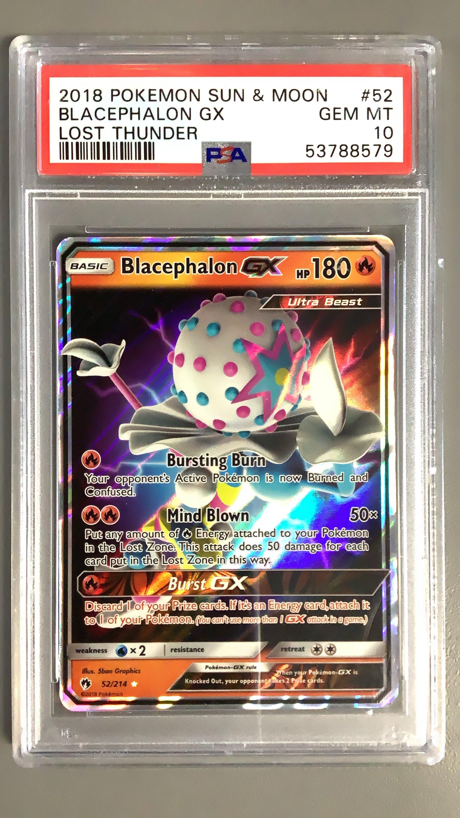 2018 Pokemon Sun & Moon Lost Thunder 52 Blacephalon Gx PSA 10
