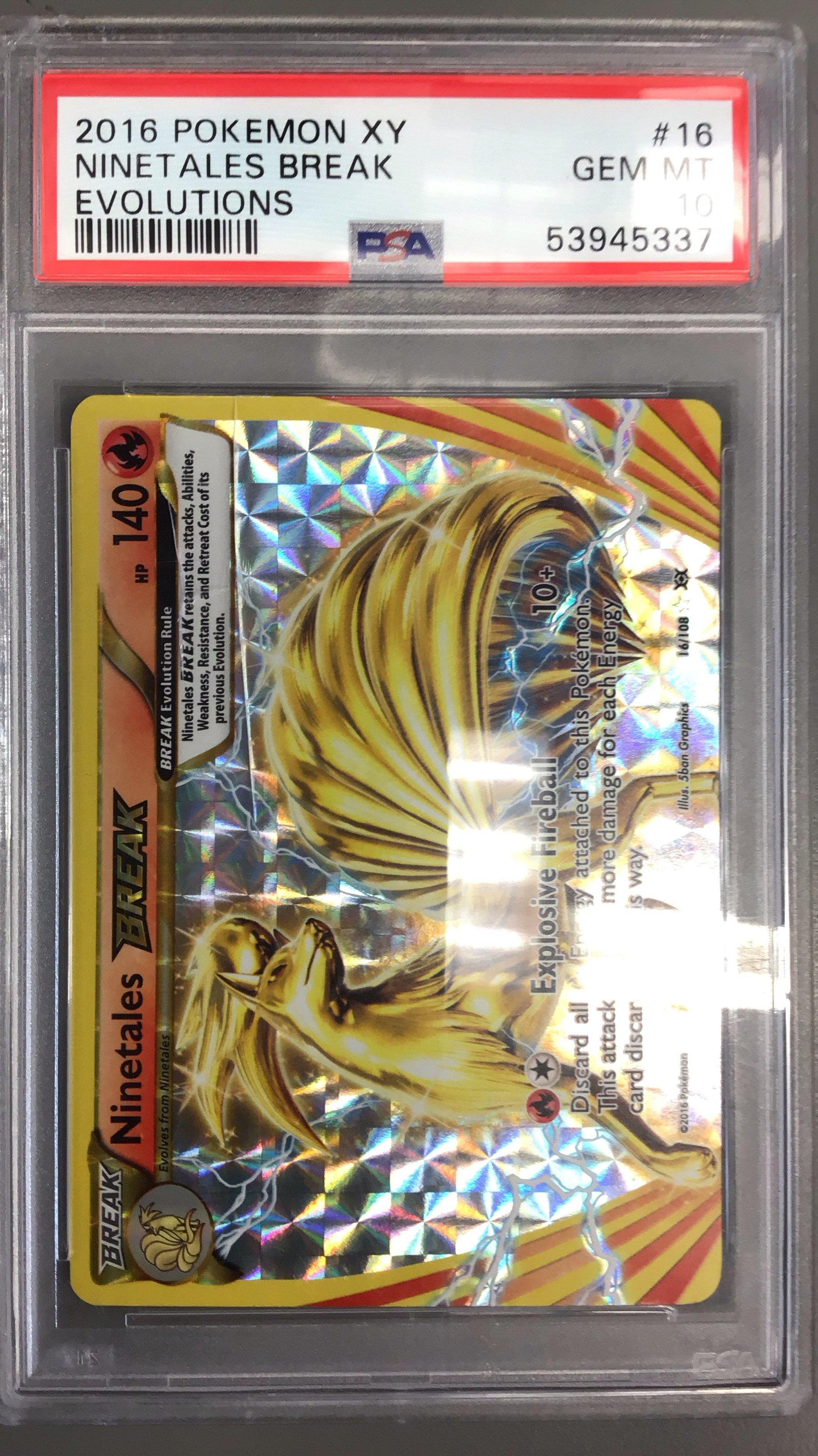 2016 Pokemon Xy Evolutions 16 Ninetales Break PSA