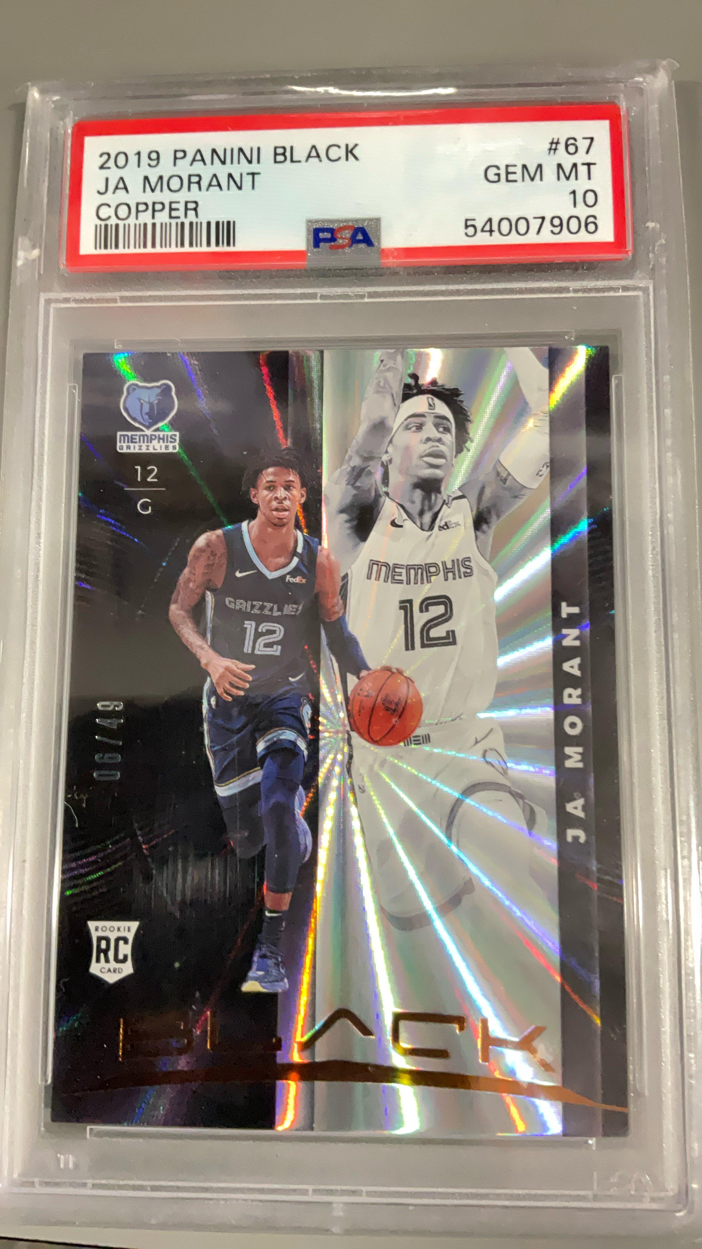 2019 Panini Black 67 Ja Morant Copper PSA 10