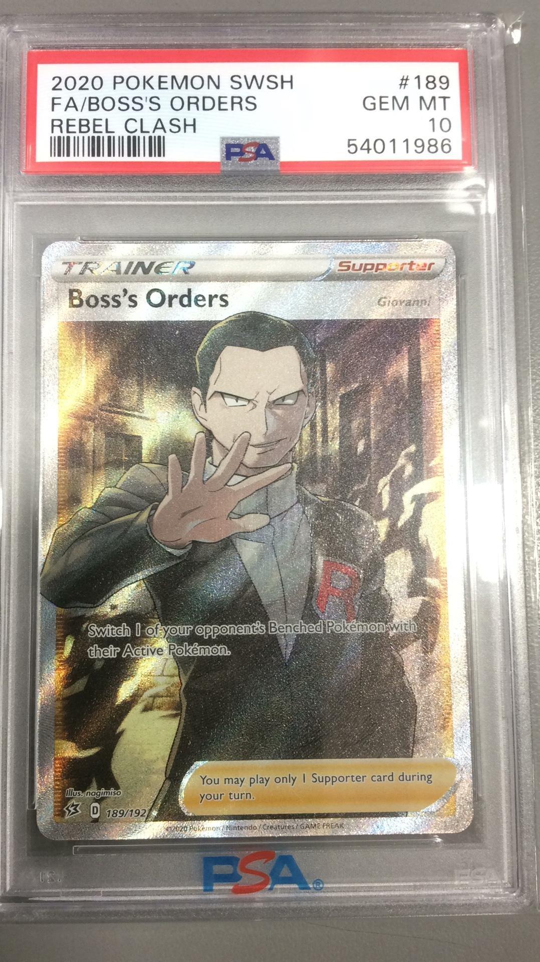 2020 Pokemon Sword & Shield Rebel Clash 189 Full Art/boss's Orders