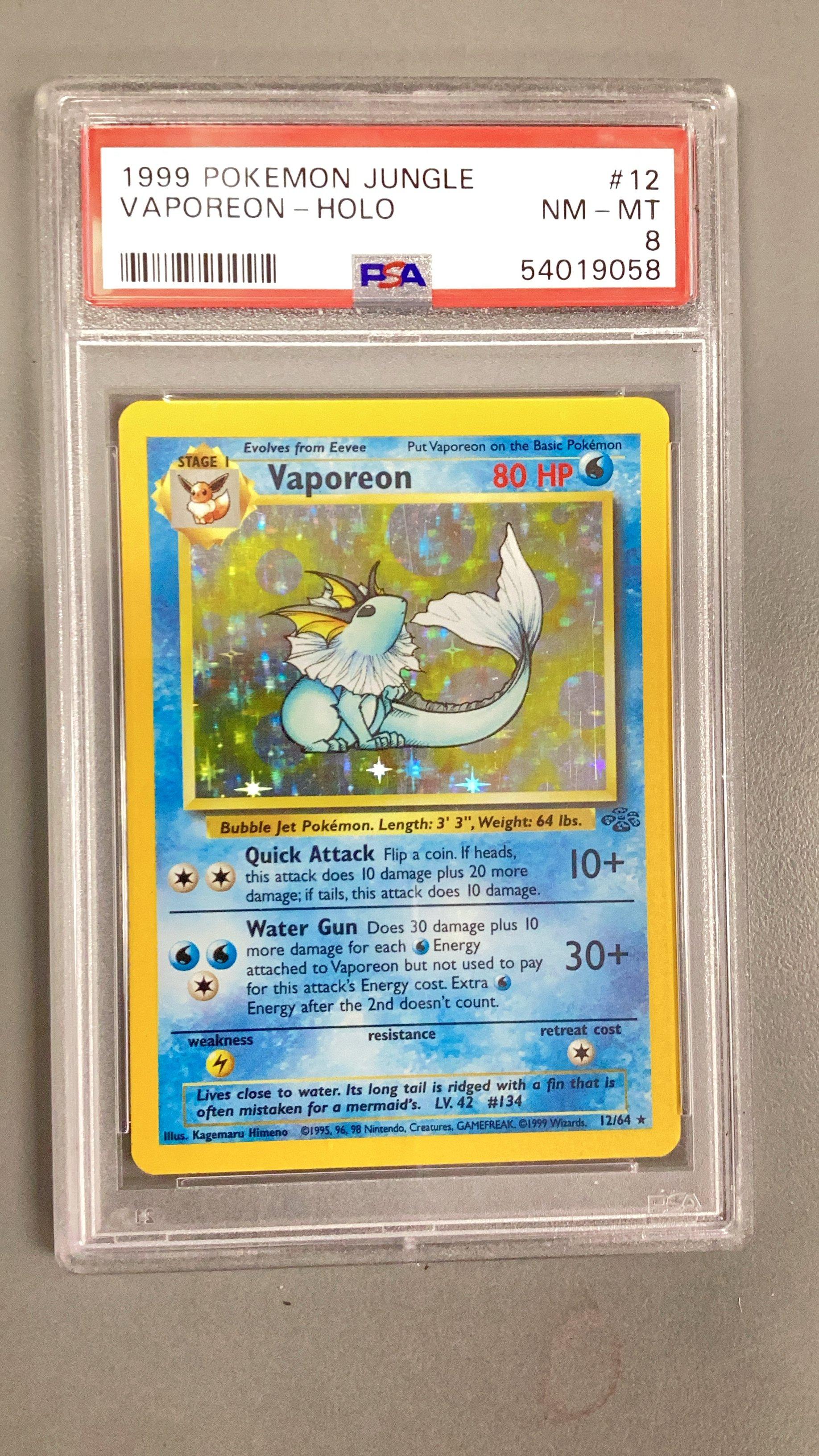 1999 Pokemon Jungle 12 Vaporeon-holo PSA 8 Graded Card | GameStop