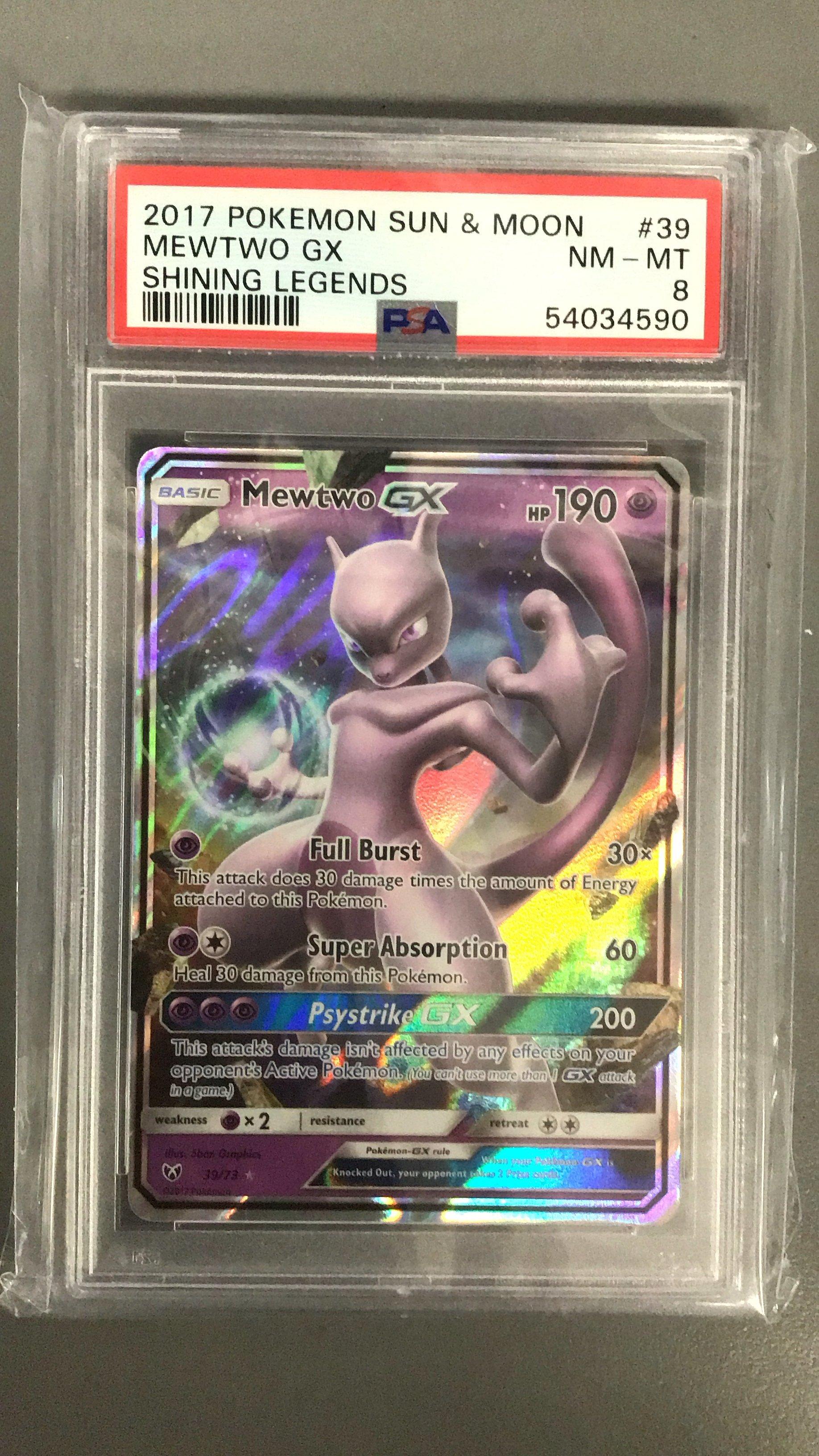 2017 Pokemon Sun & Moon Shining Legends 39 Mewtwo Gx PSA 8 | GameStop