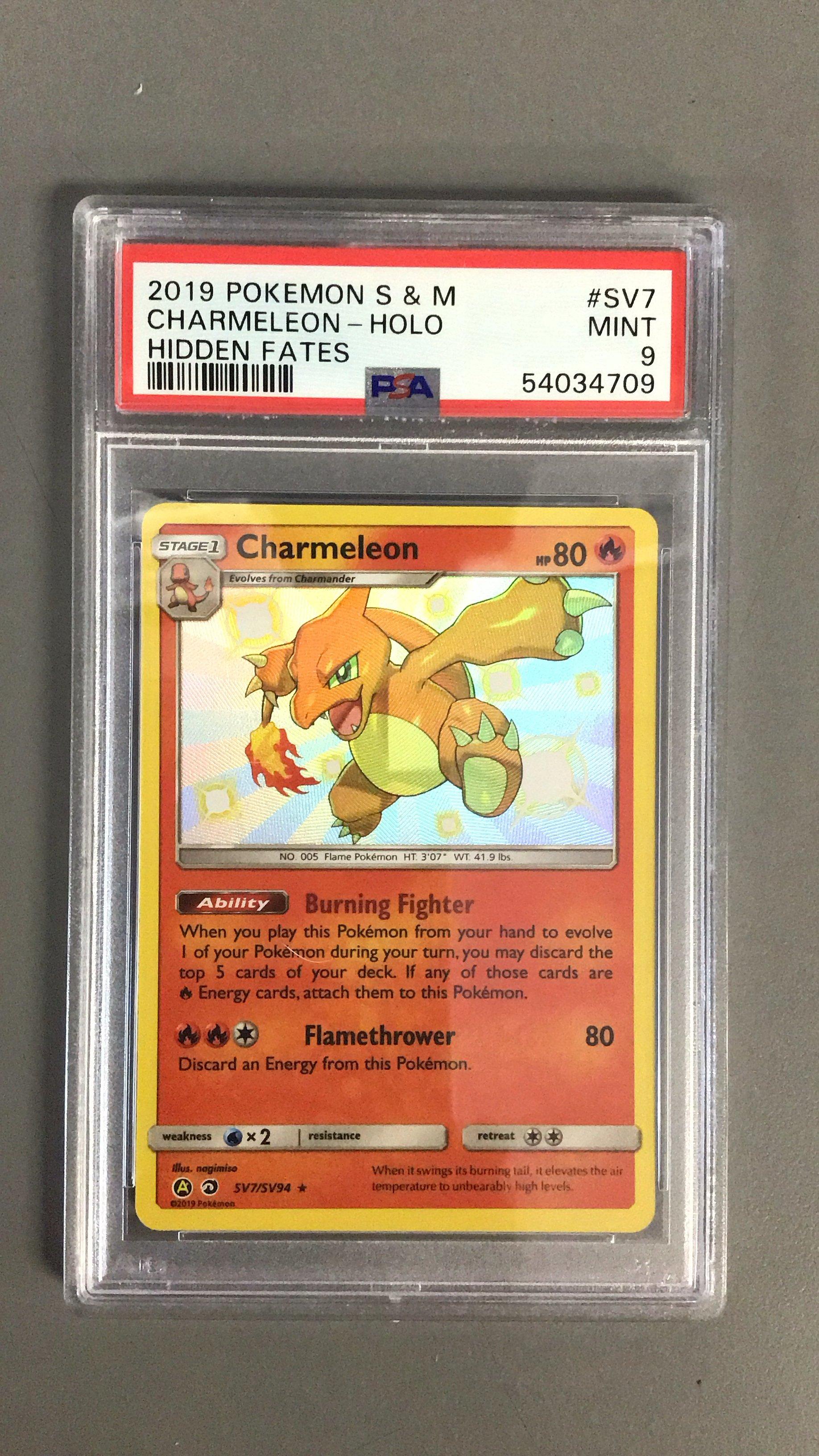 2019 Pokemon Sun & Moon Hidden Fates Sv7 Charmeleon-holo PSA 9 Graded Card  | GameStop