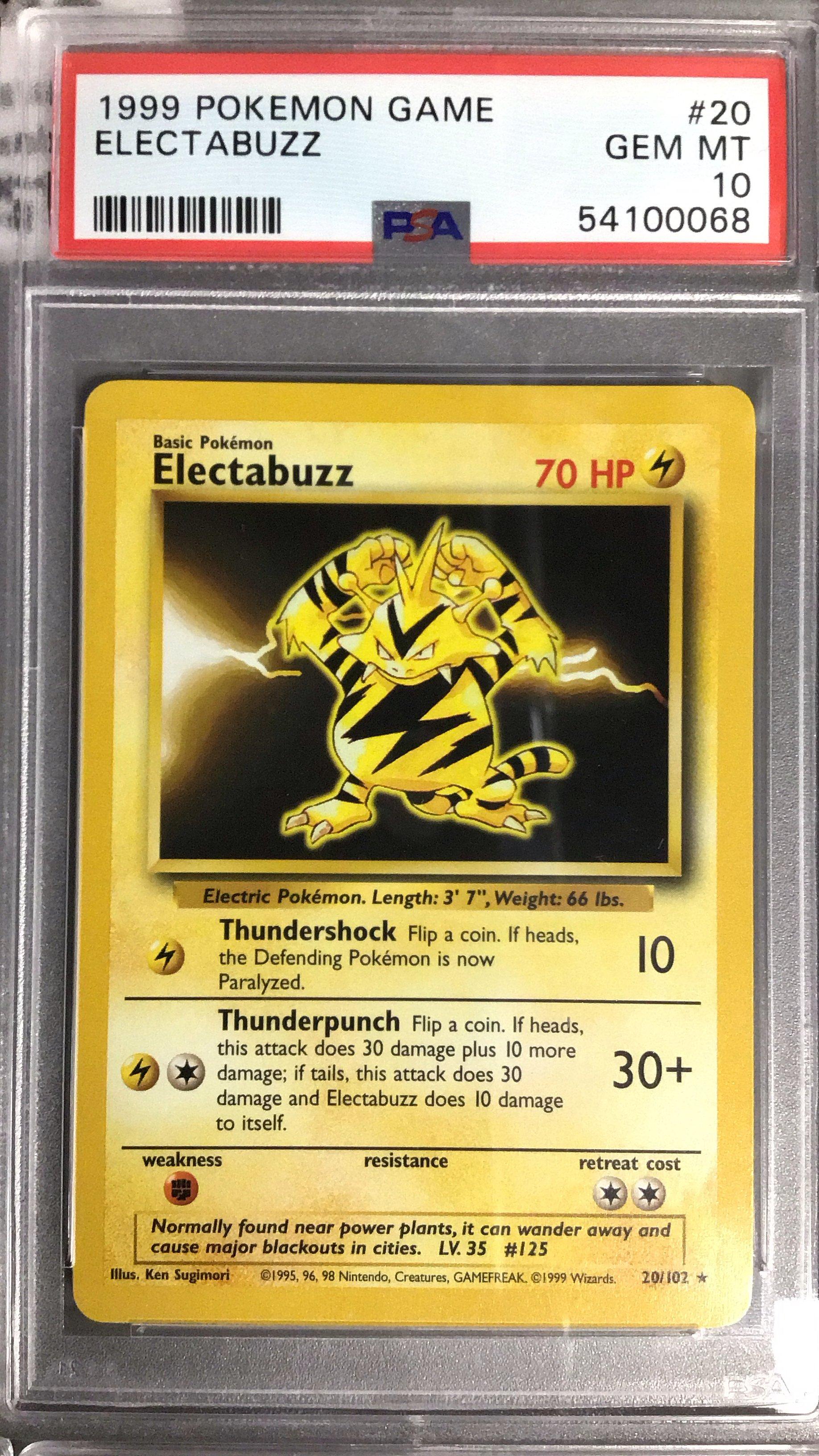 1999 Pokemon Game 20 Electabuzz PSA 10 Graded Card | GameStop
