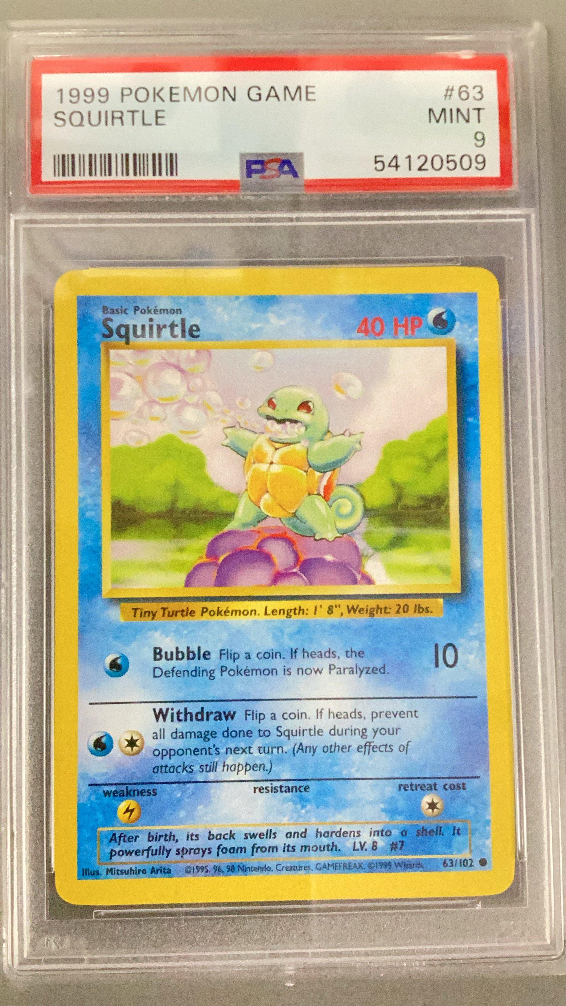 1999 Pokemon Game 63 Squirtle PSA 9 Graded Card | GameStop