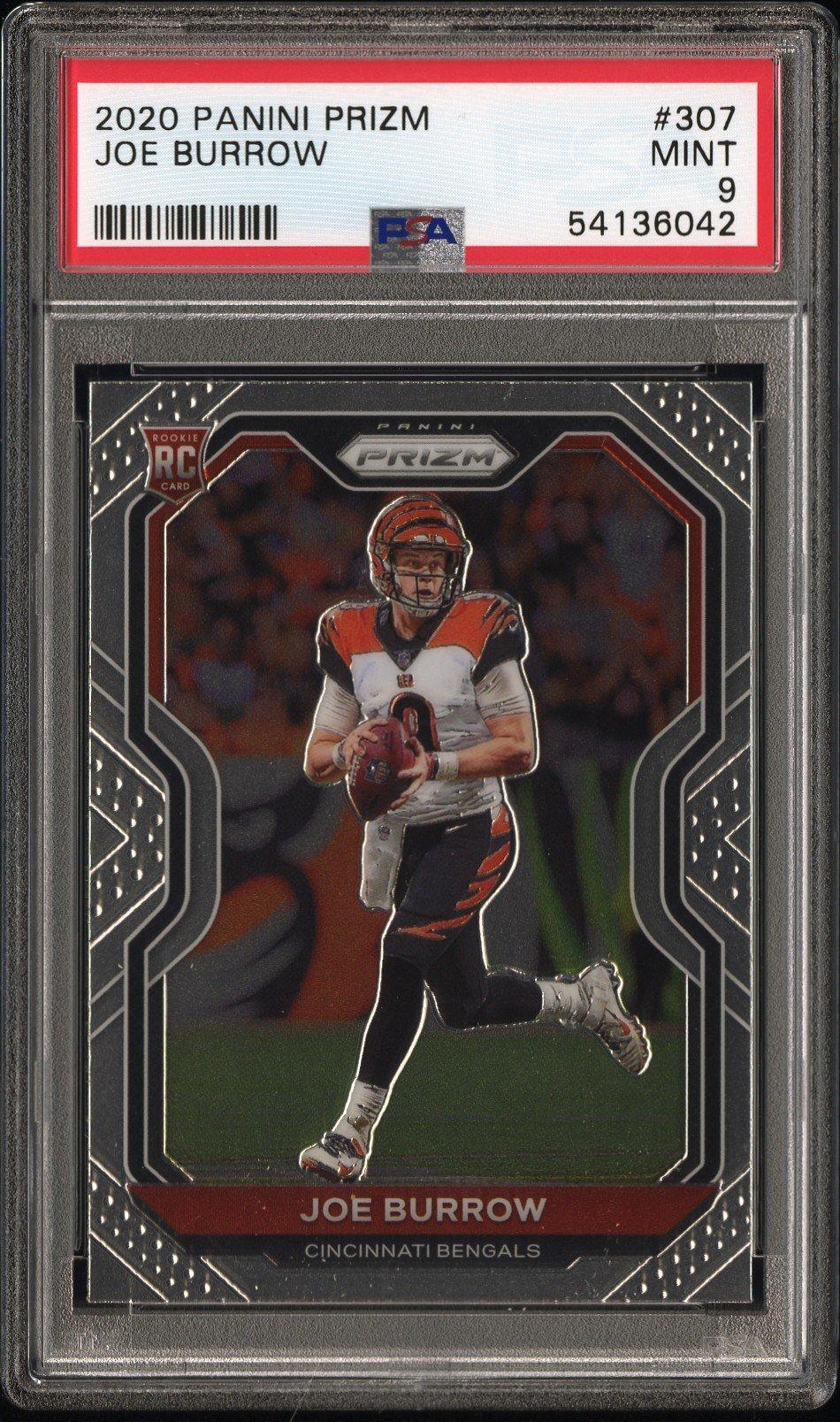 joe burrow graded card 2020 Select Football Rookie RC #146 Joe Burrow 2020 Leaf Silver