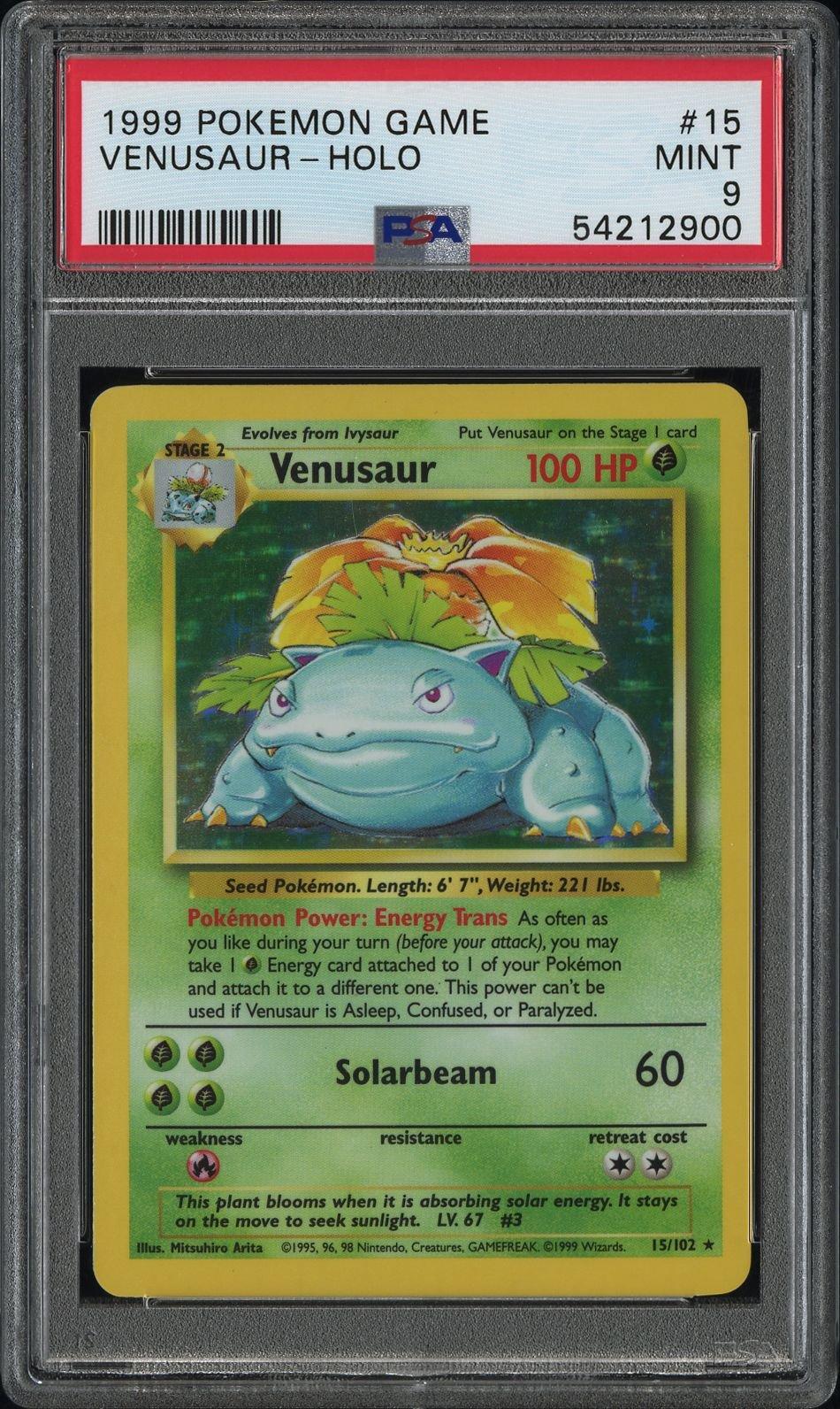 venusaur holo pokemon card - (15/102) - Base Set have for your premier collection. 1999 Pokemon Base Set Shadowless