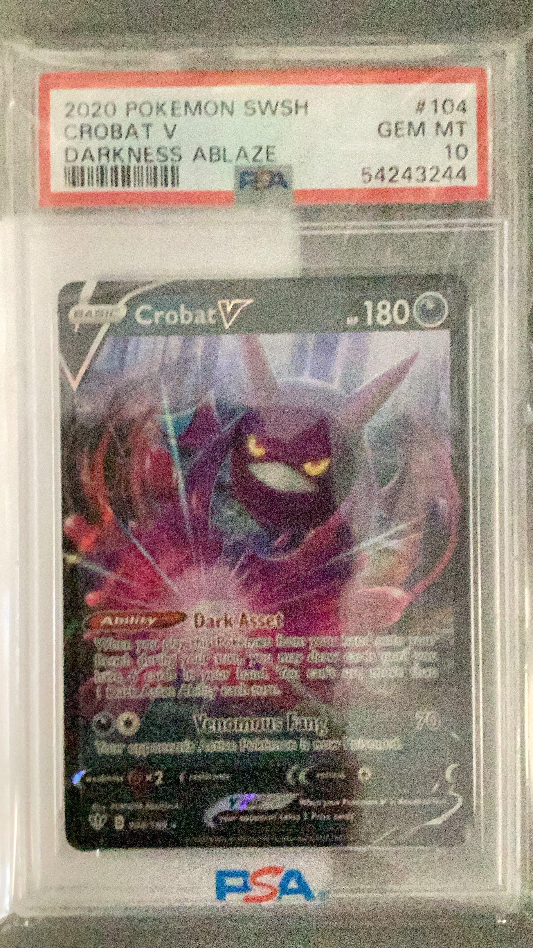 2020 Pokemon Sword & Shield Darkness Ablaze 104 Crobat V PSA 10