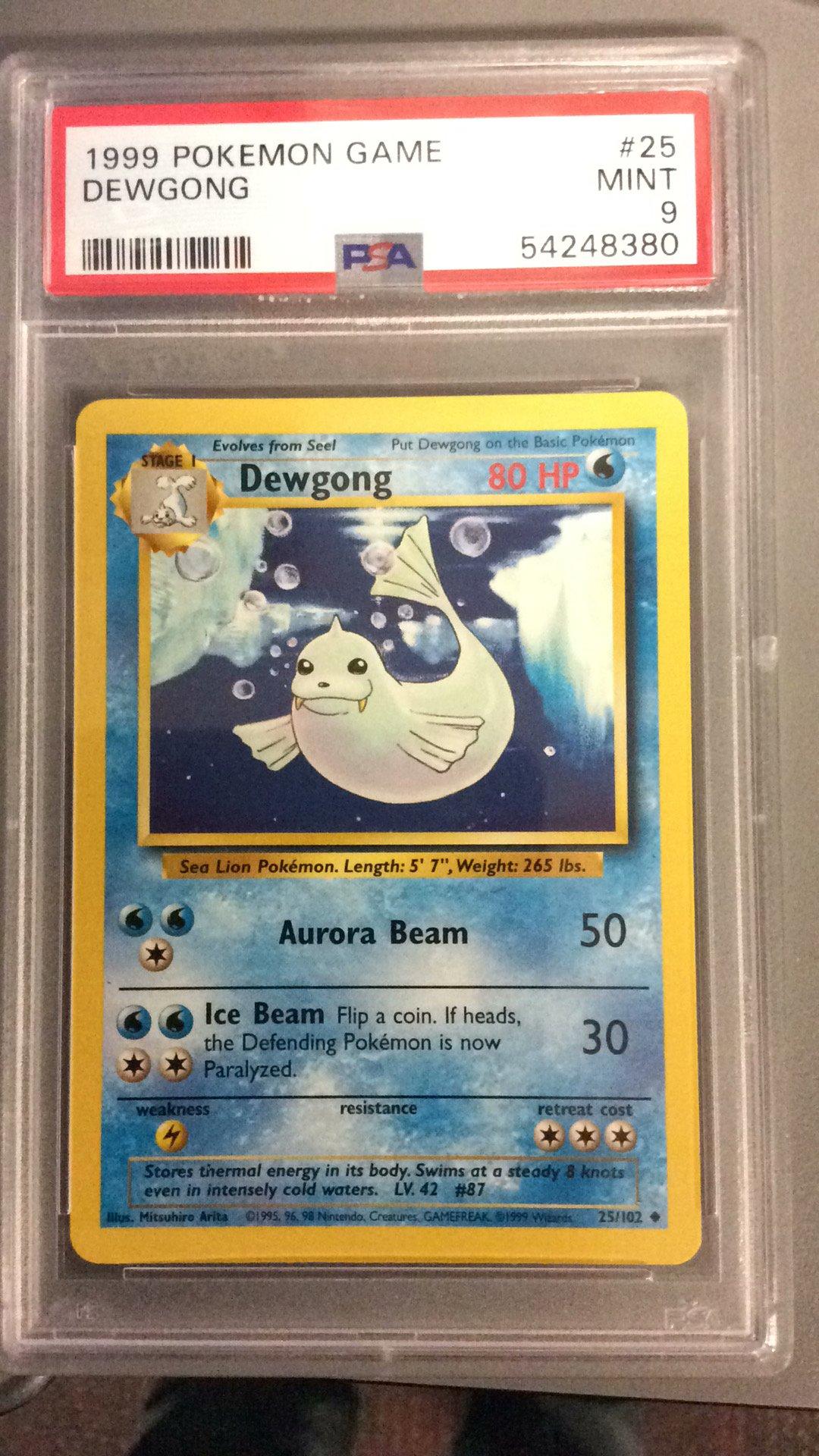 1999 Pokemon Game 25 Dewgong PSA 9 Graded Card | GameStop