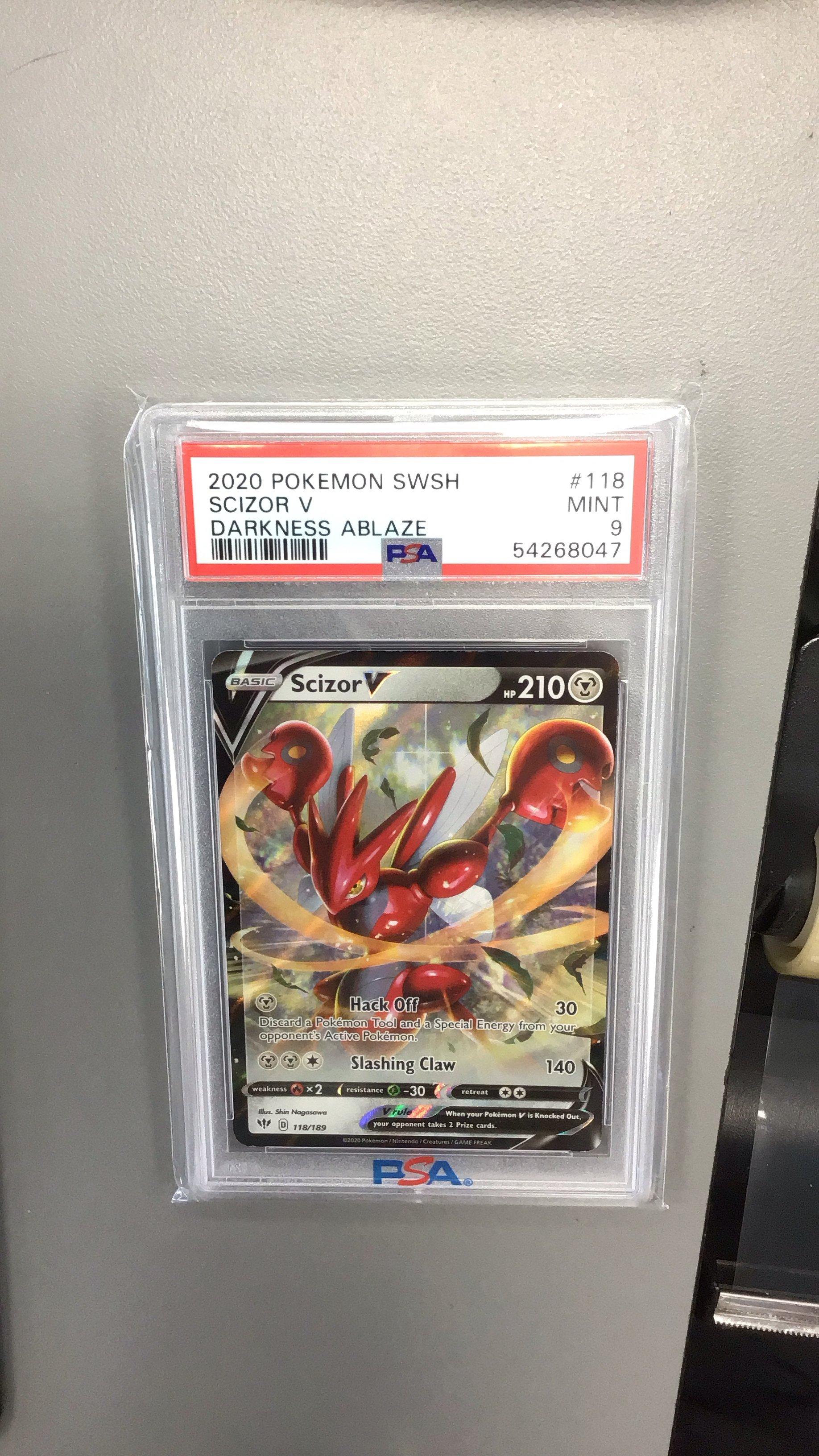 2020 Pokemon Sword & Shield Darkness Ablaze 118 Scizor V PSA 9