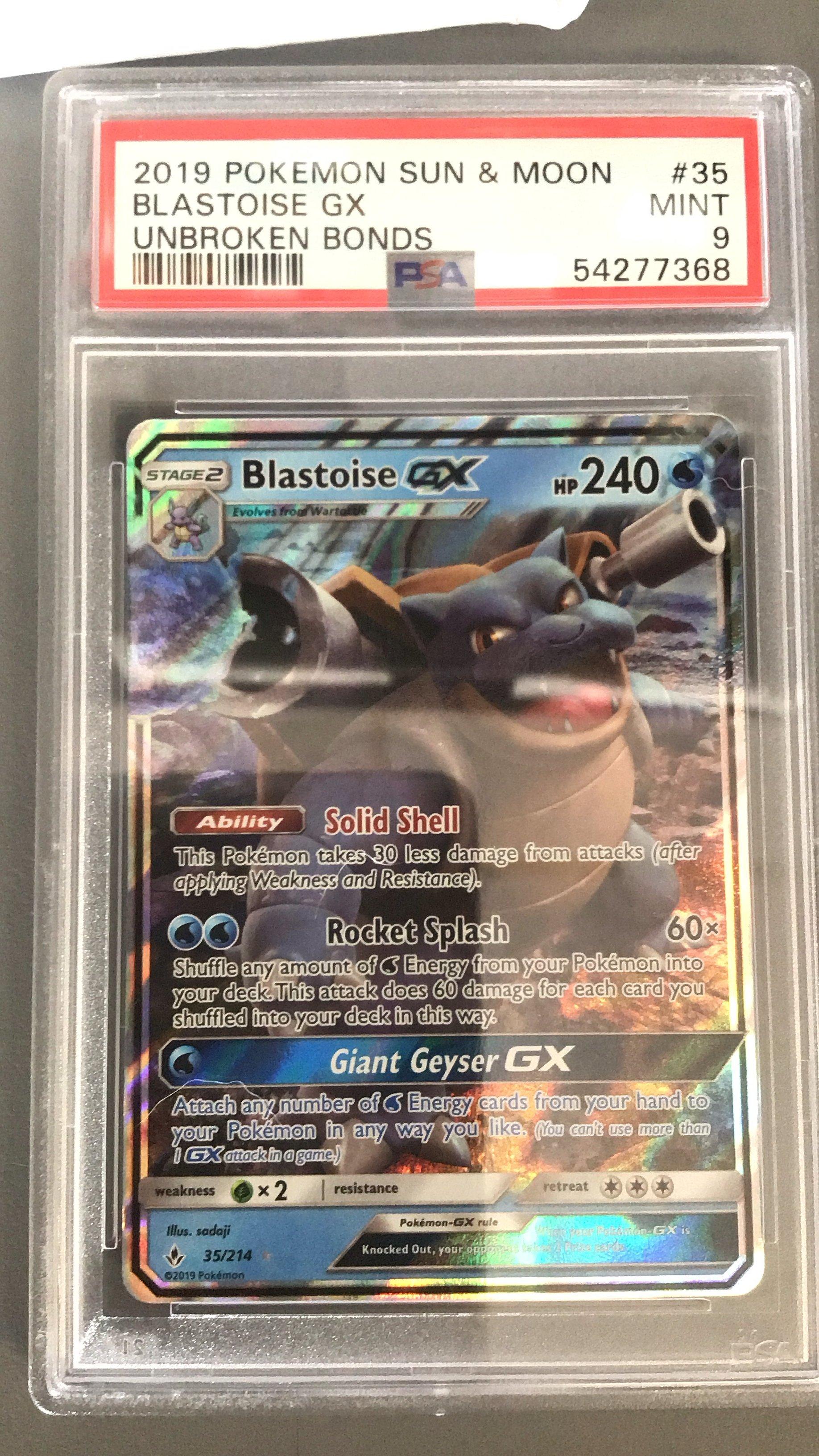 2019 Pokemon Sun & Moon Unbroken Bonds 35 Blastoise Gx PSA 9 Graded Card |  GameStop