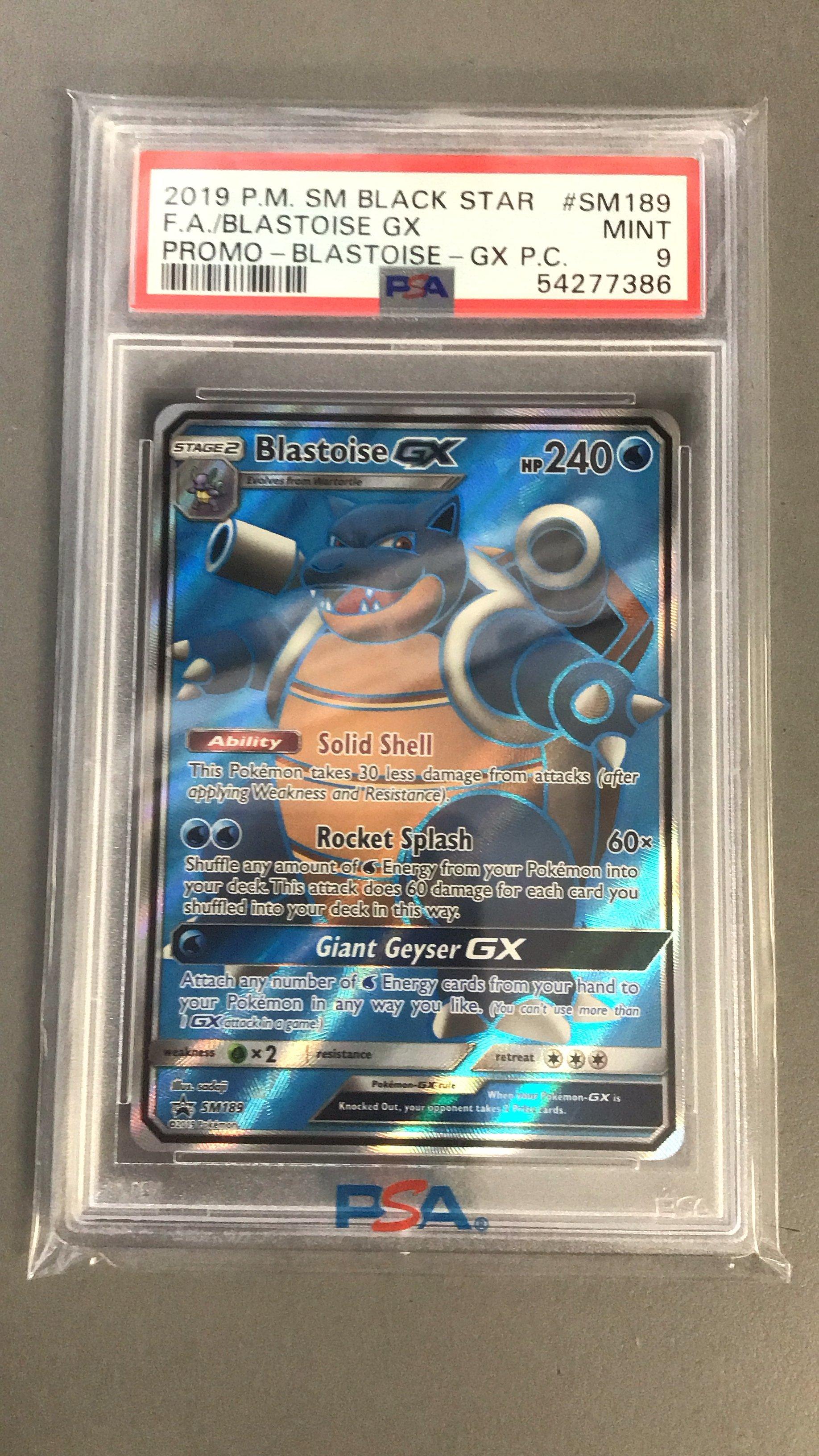 2019 Pokemon Sm Black Star Promo Sm189 Full Art/blastoise Gx