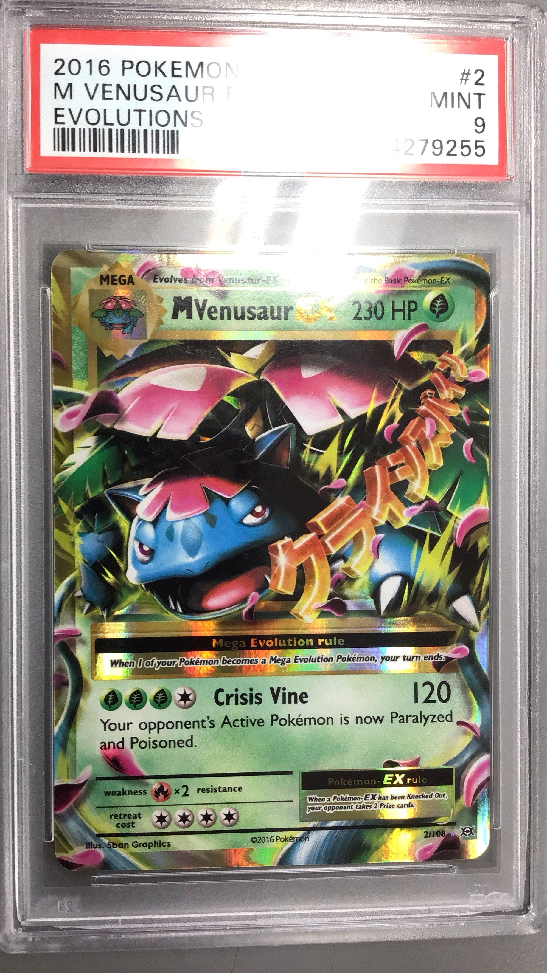 2016 Pokemon Xy Evolutions 2 M Venusaur Ex PSA 9 Graded Card
