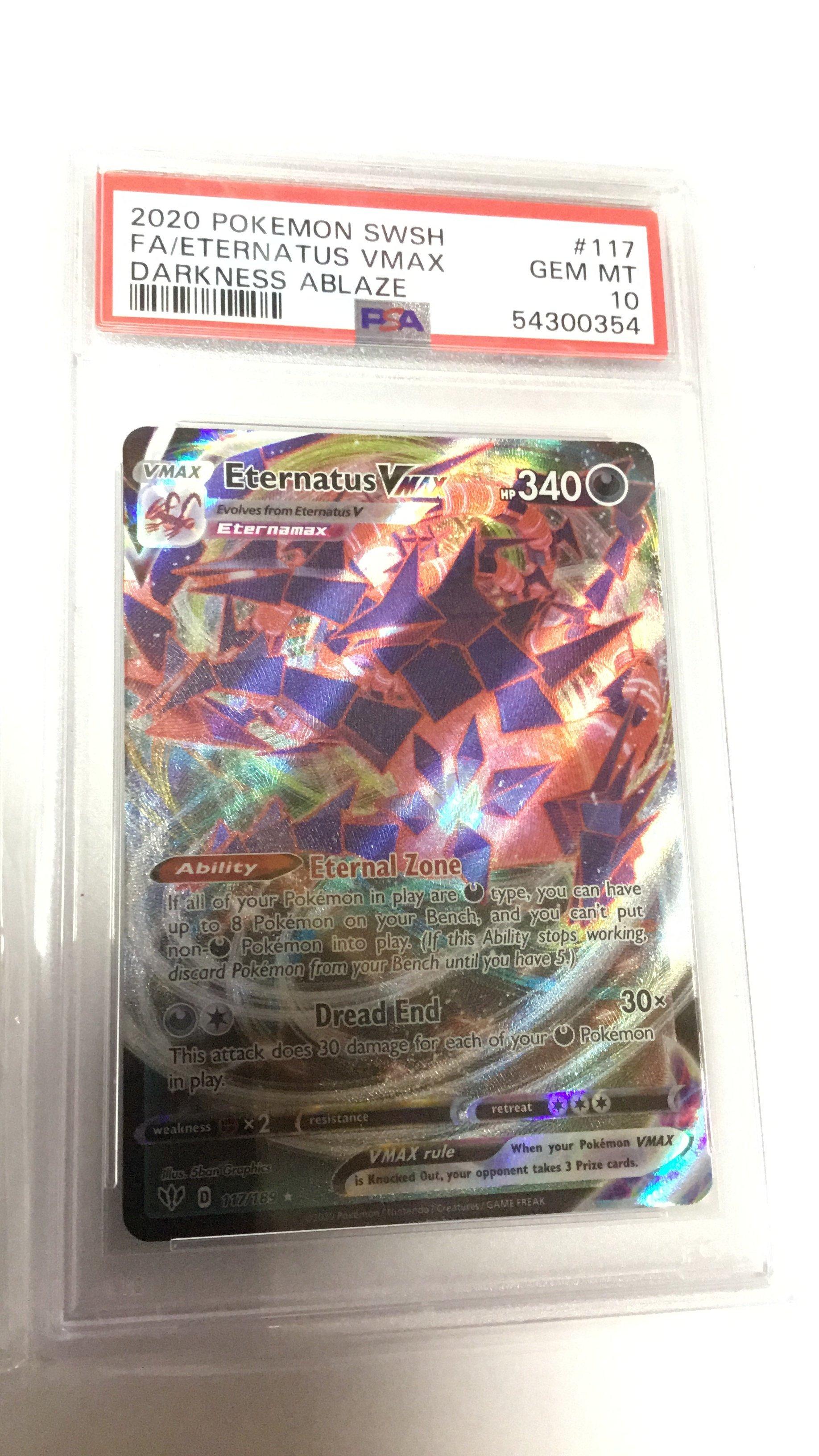 2020 Pokemon Sword & Shield Darkness Ablaze 117 Full Art/eternatus Vmax ...