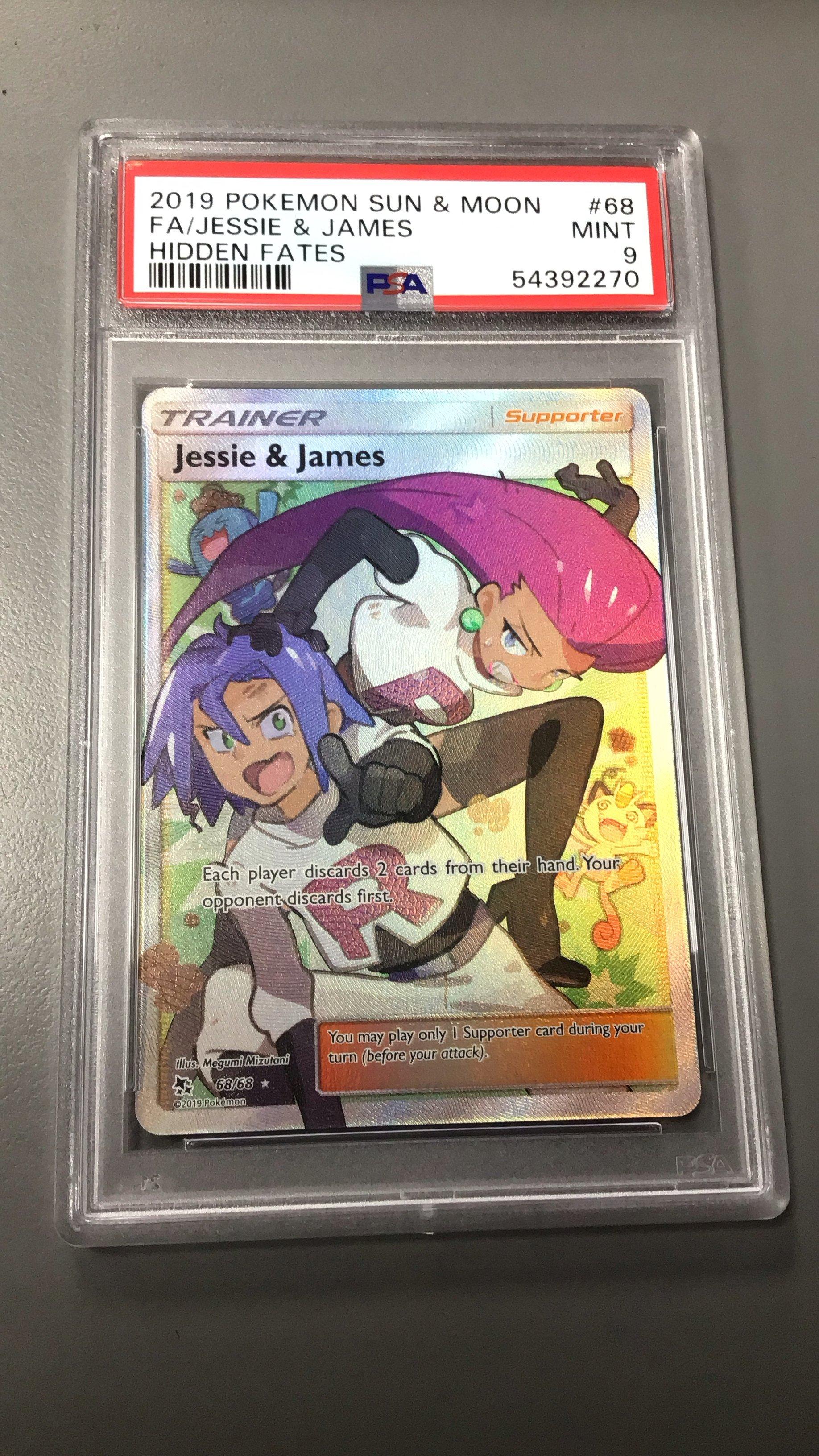 2019 Pokemon Sun & Moon Hidden Fates 68 Fa/jessie & James