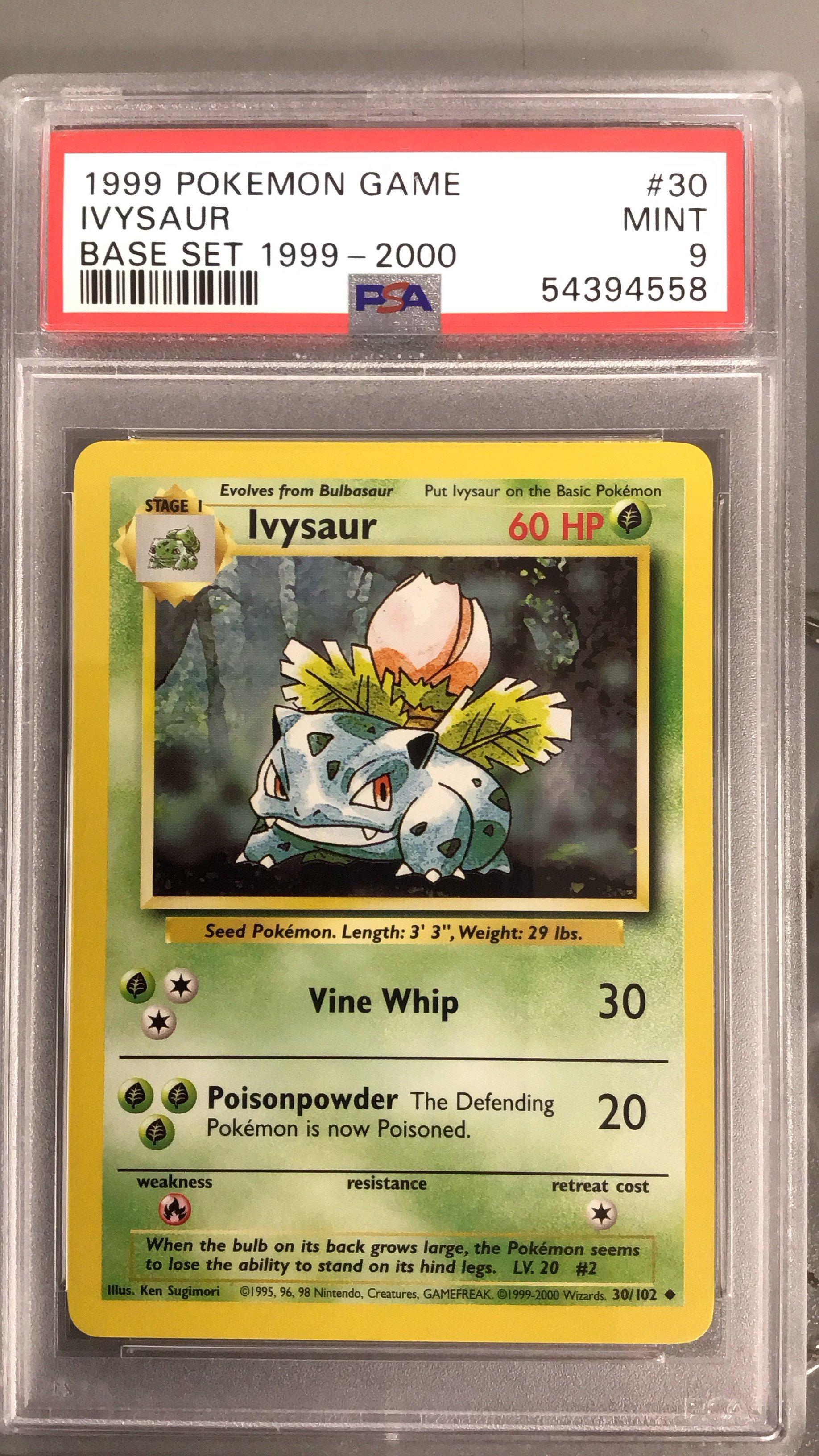 1999 Pokemon Game 30 Ivysaur Base Set 1999-2000 PSA 9