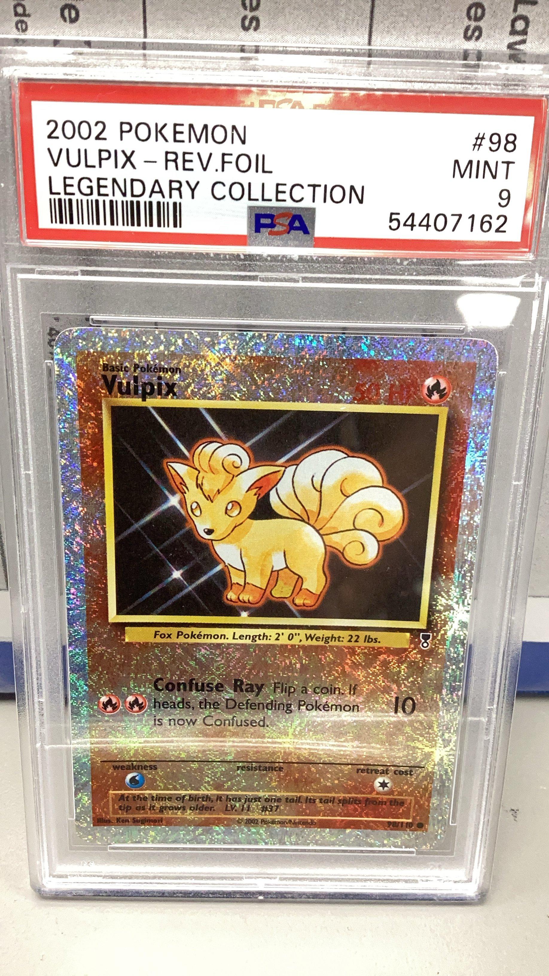 2002 Pokemon Legendary Collection 98 Vulpix-reverse Foil PSA 9