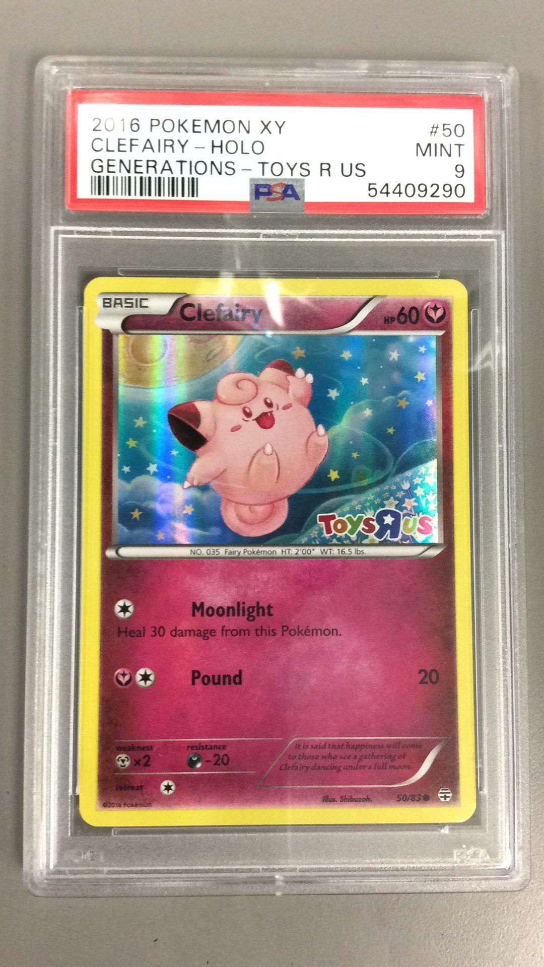 2016 Pokemon Xy Generations 50 Clefairy-holo Toys R Us PSA 9